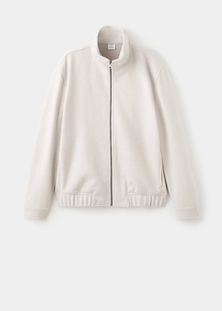 Zip-up cloth jacket — Sand