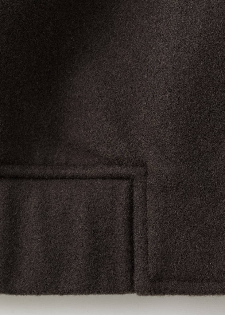 Zip-up cloth jacket — Chocolate