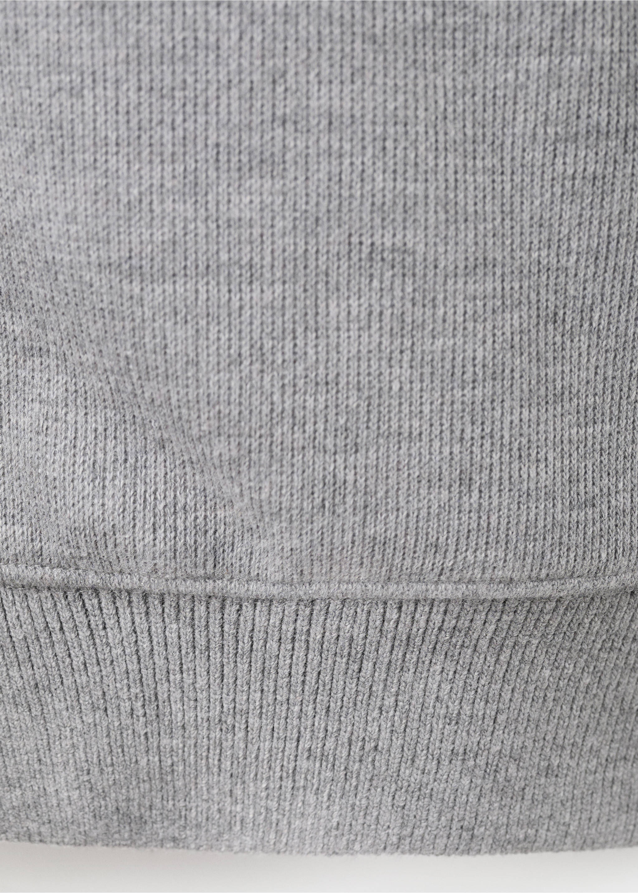 Bomber hoodie with zip - Details of the article 0, Light Heather Grey. Ref: 27051259-00.