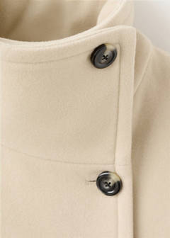 Wool-blend funnel-neck coat — Vanilla 6