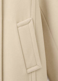 Wool-blend funnel-neck coat — Vanilla 7