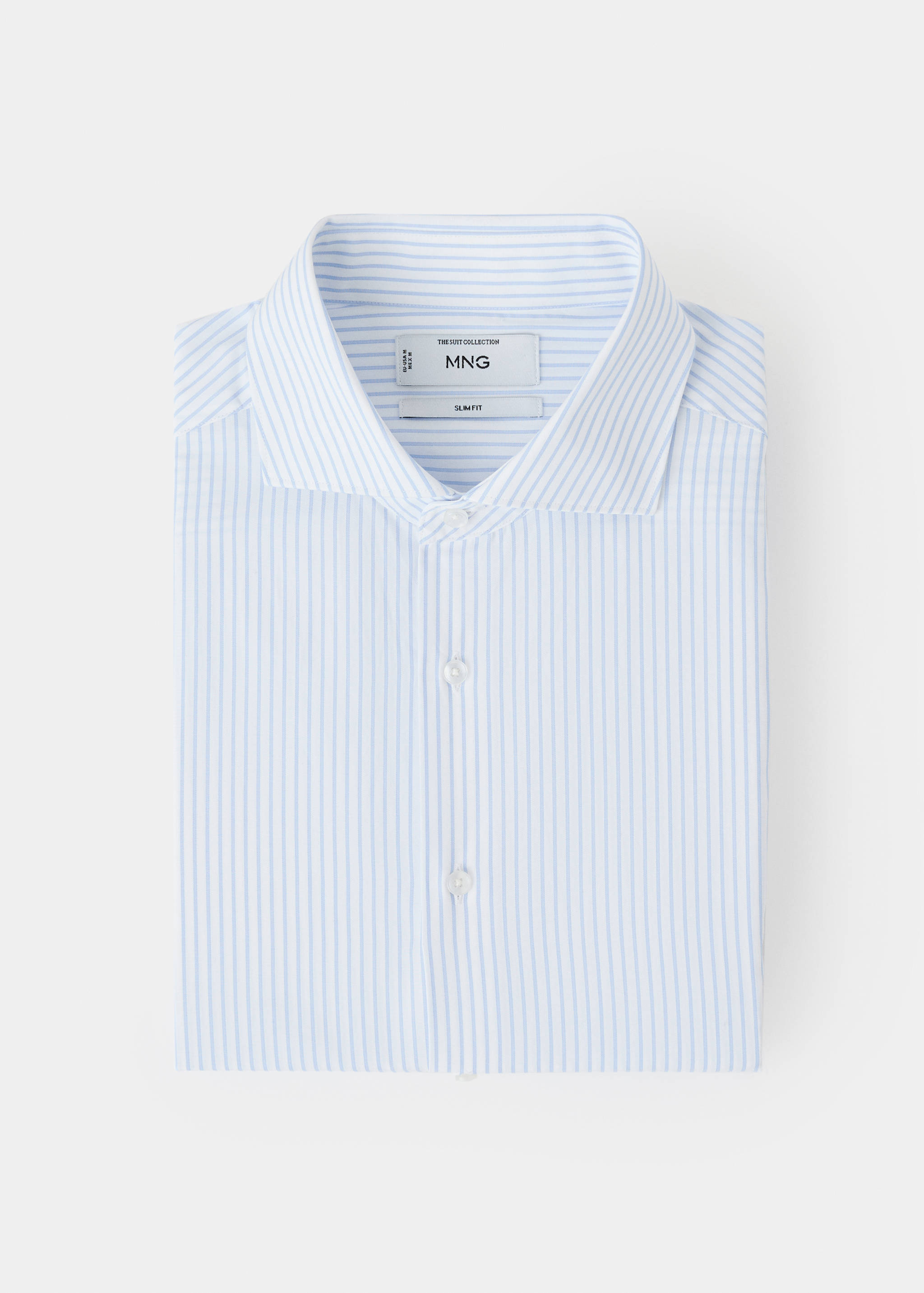 Camisa traje slim fit 100% algodón rayas - Detalle del artículo 9