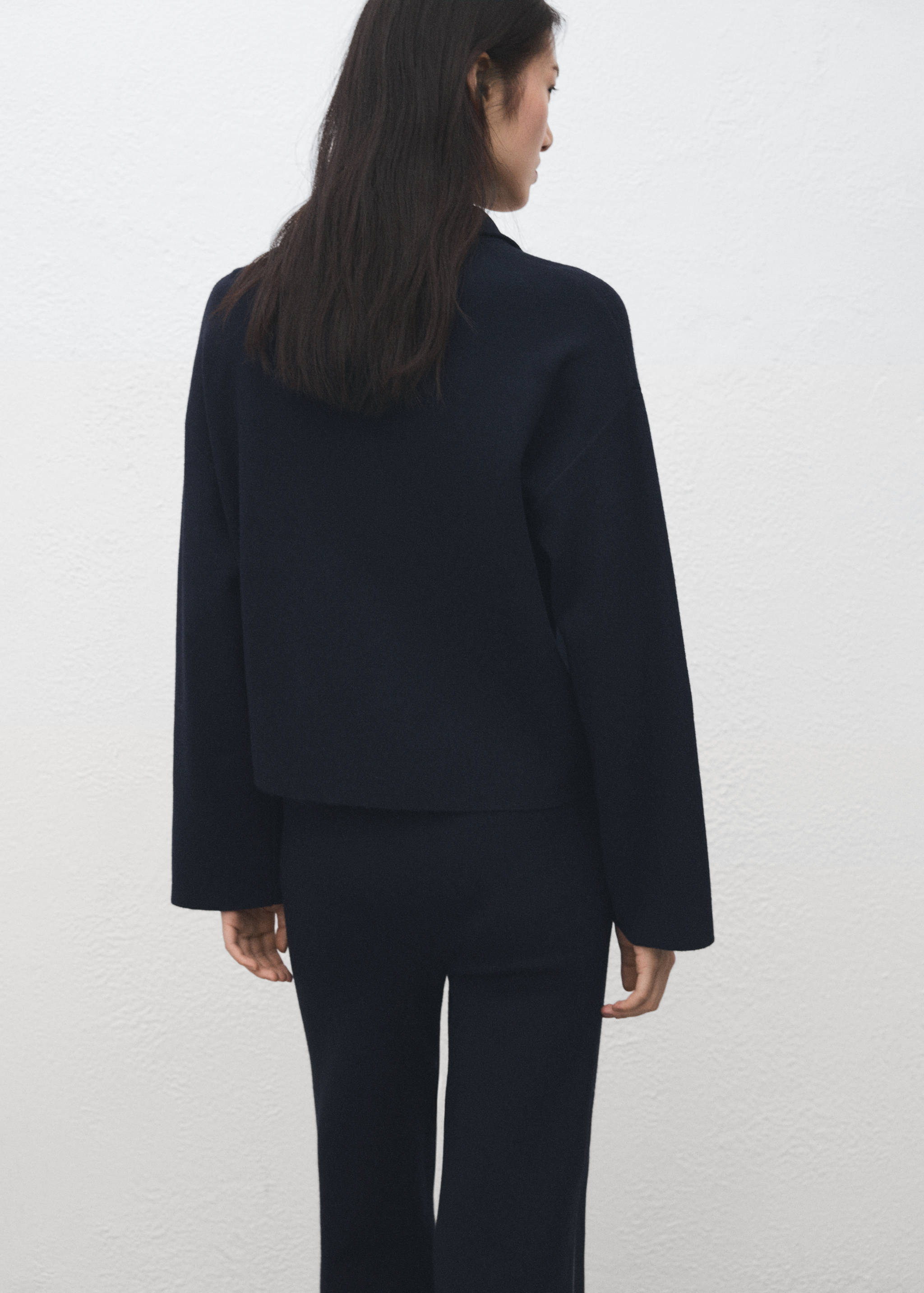 Zip neck contrast-stripe sweater - Reverse of the article