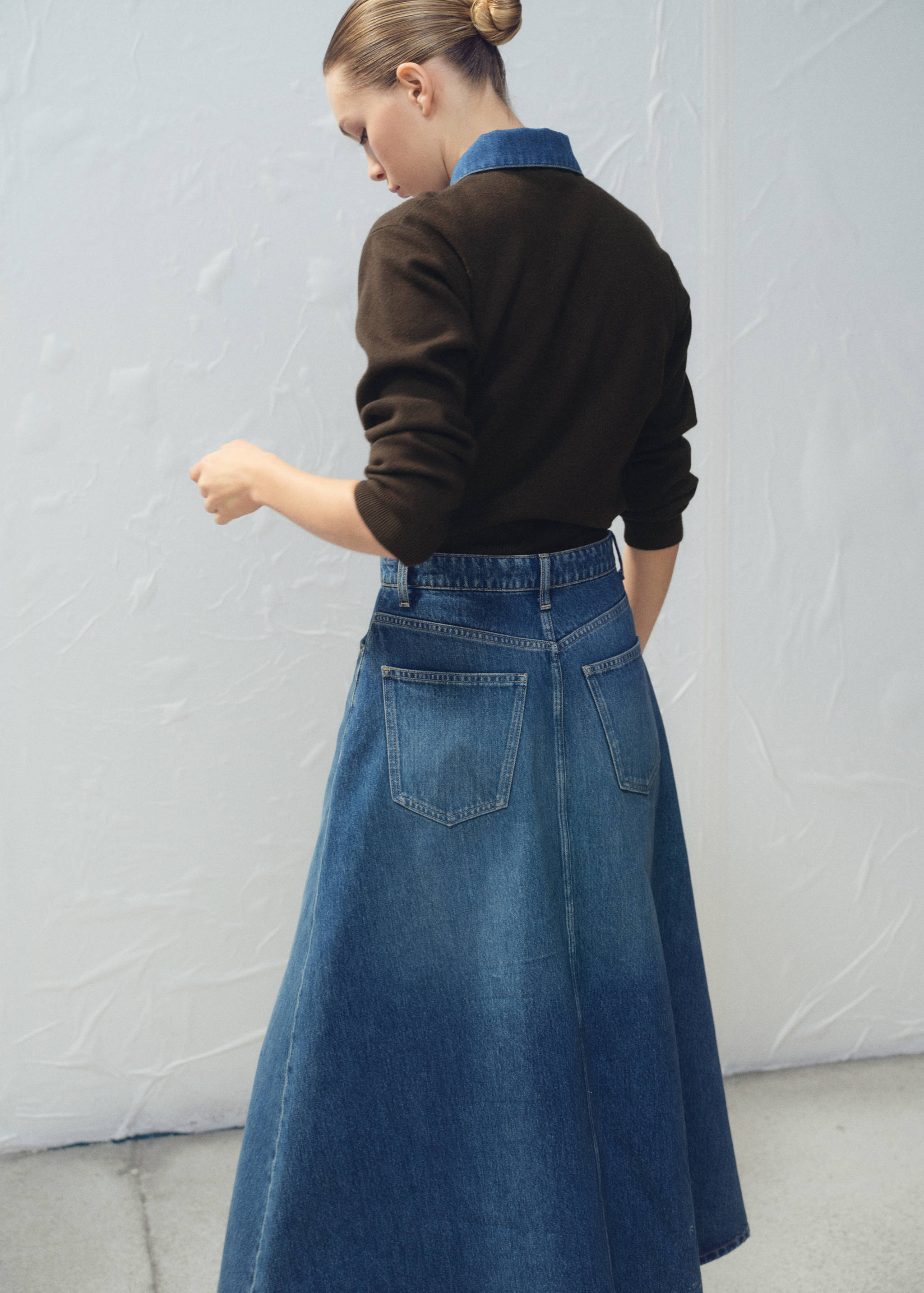 Πουλόβερ γιακάς πουκάμισου συνδυασμός - Πίσω όψη προϊόντος