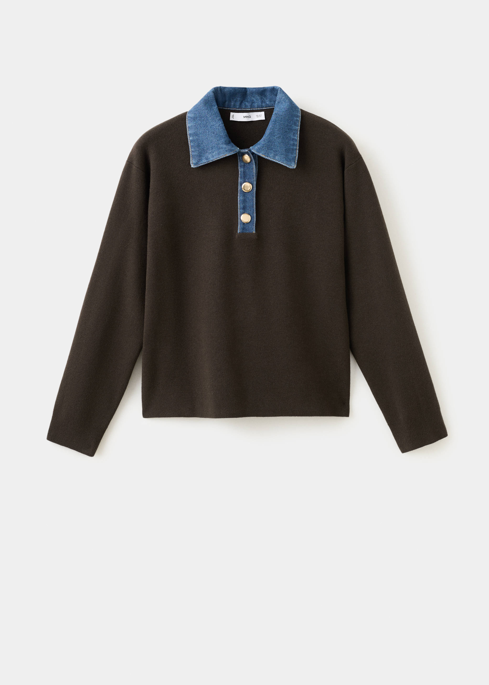 Combined shirt-collar sweater - Article without model