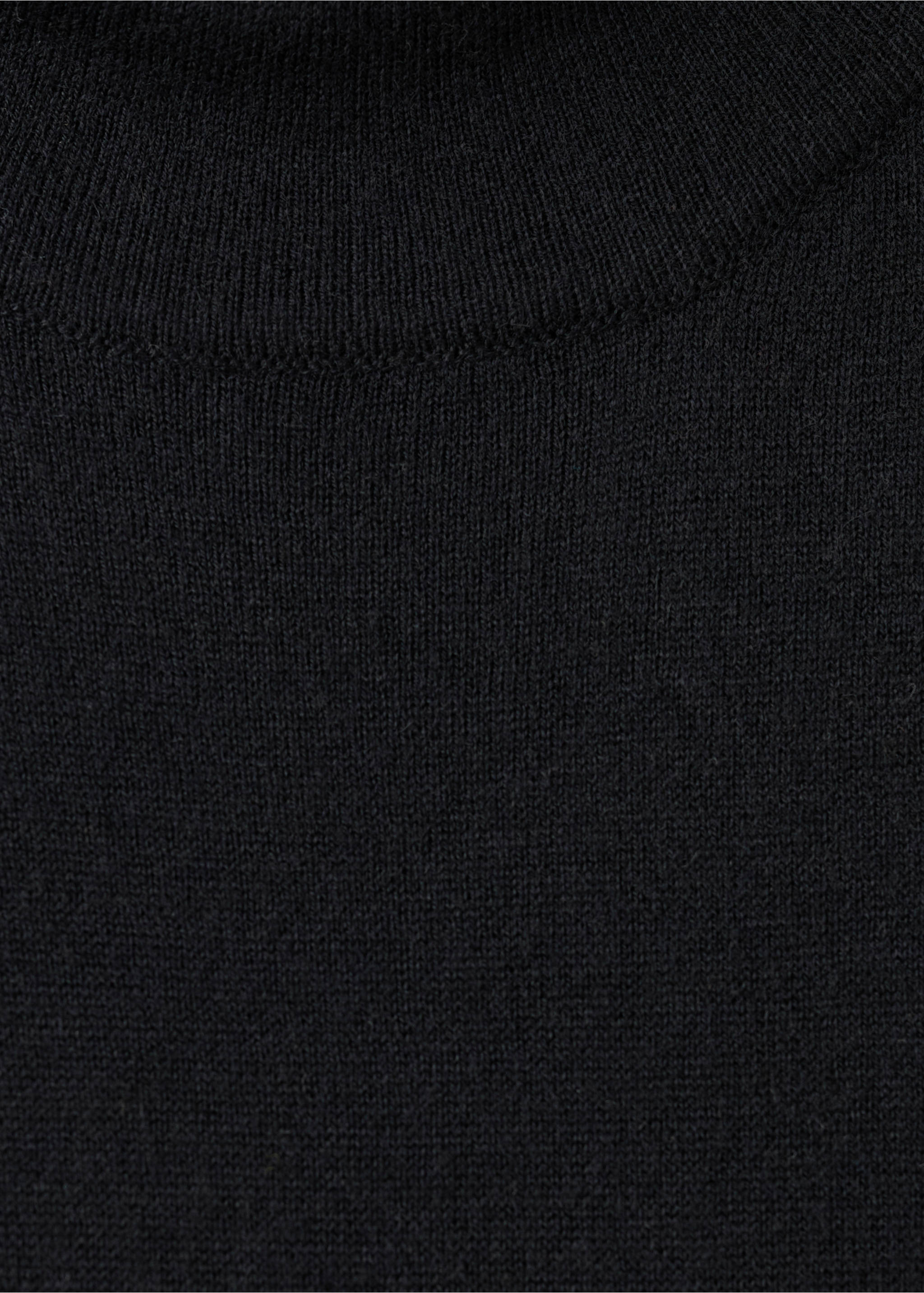 Turtleneck knitted dress with brooch - Details of the article 0, Black. Ref: 27051266-00.