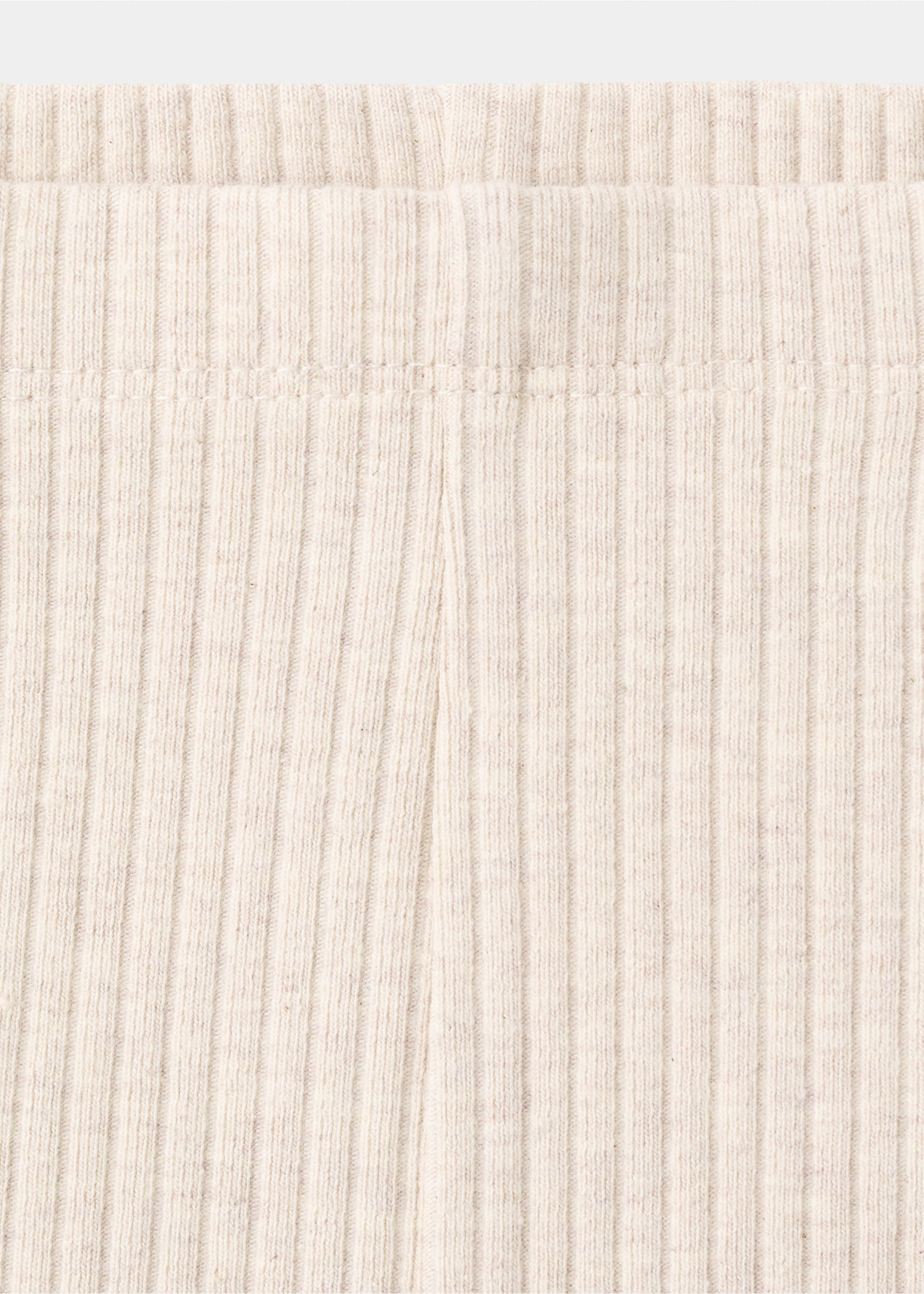 Leggings canalé algodón - Detalle del artículo 0, Arena. Ref: 27051269-00.