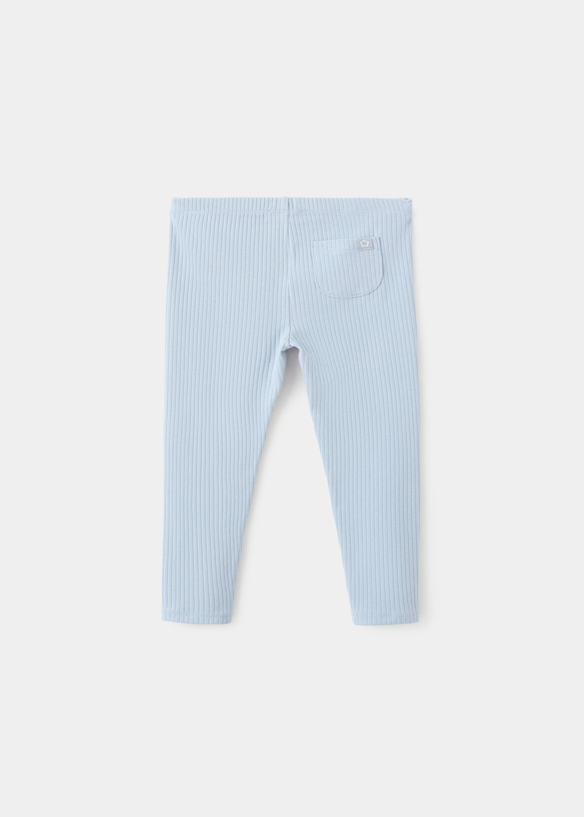 Leggings canalé algodón - Reverso del artículo