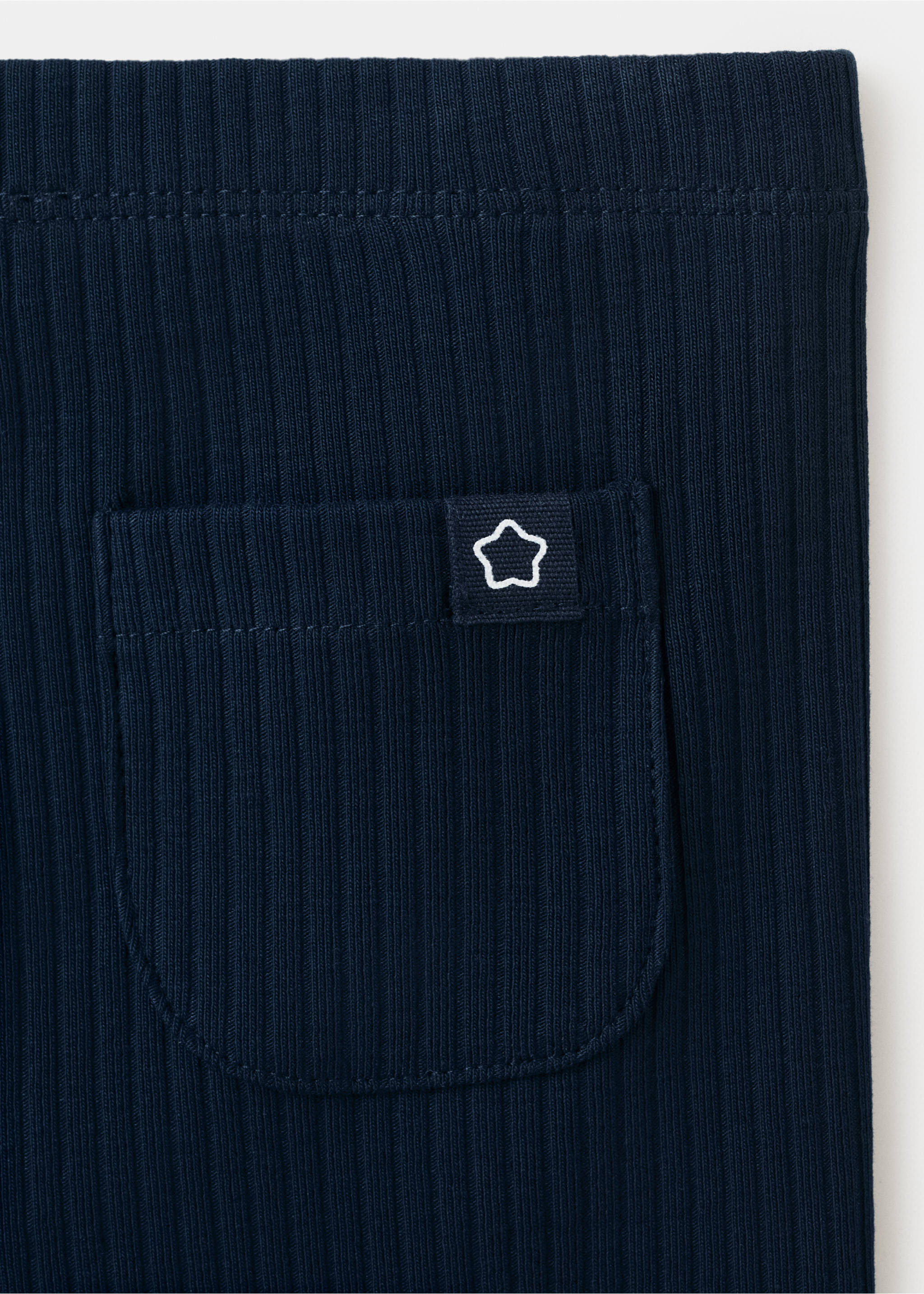 Leggings canalé algodón - Detalle del artículo 0, Azul marino. Ref: 27051269-00.