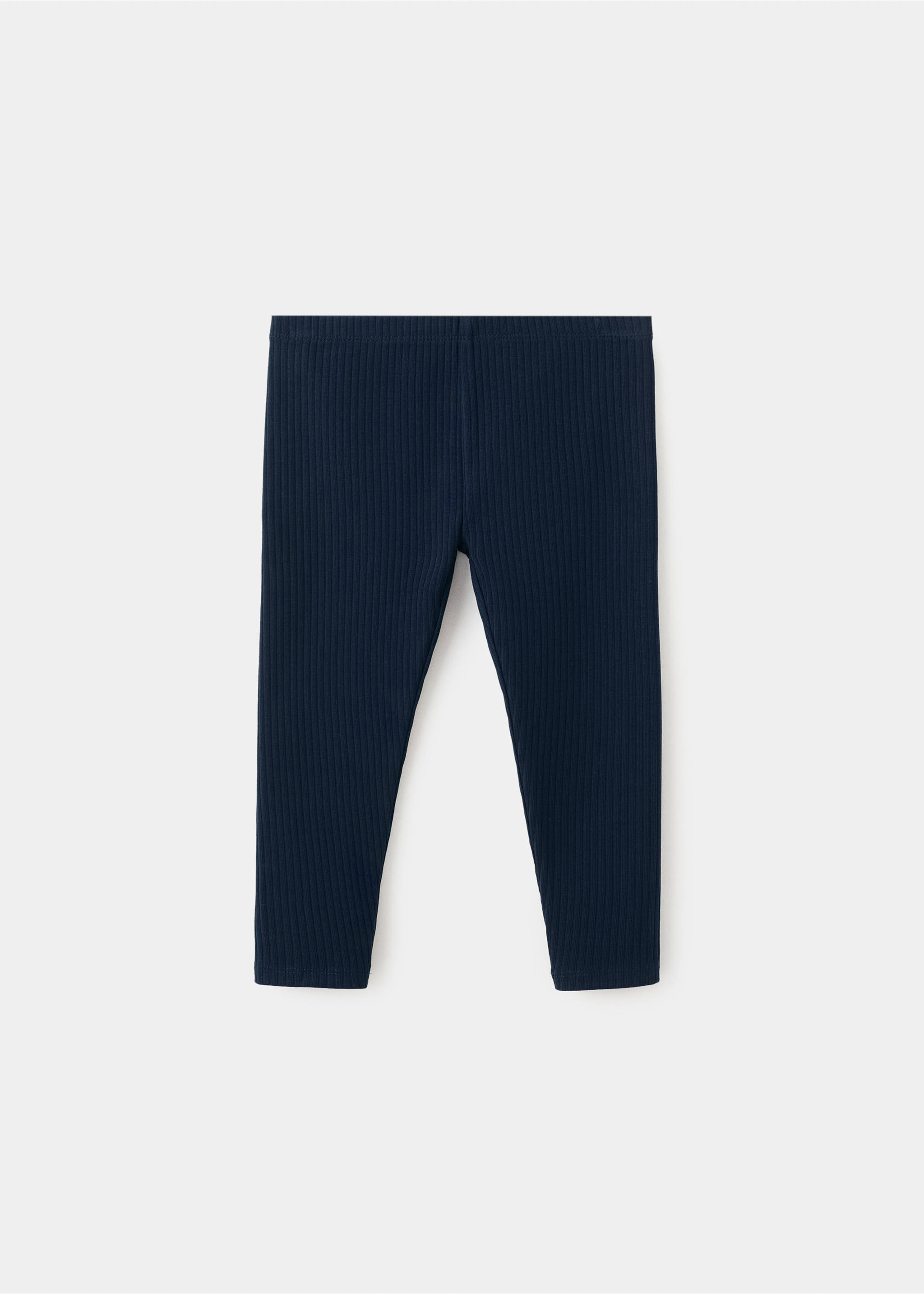 Cotton ribbed leggings - Article without model, Navy. Ref: 27051269-00.