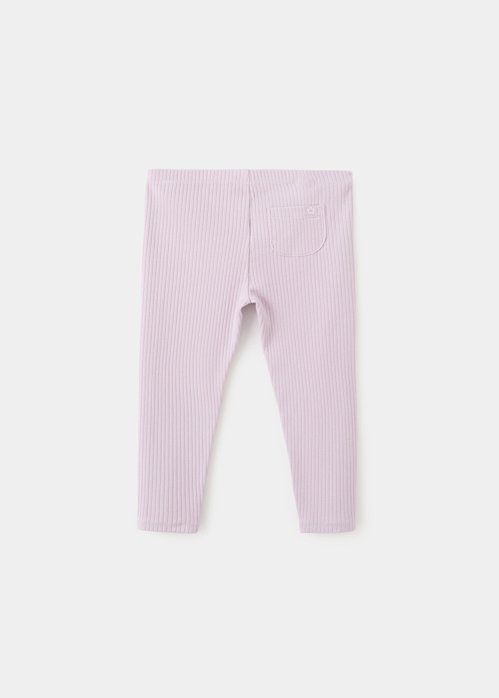 Leggings canalé algodón - Reverso del artículo