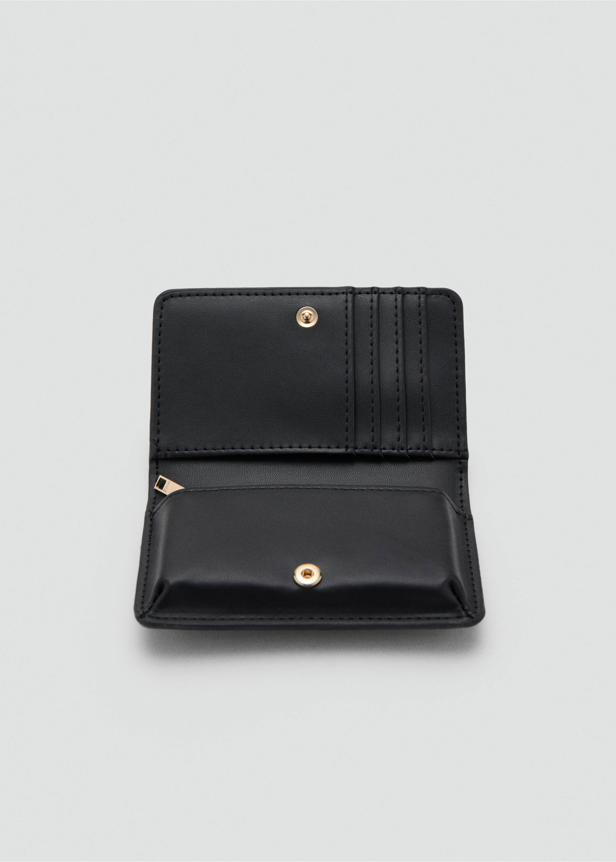 Billetera pequeña textura - Detalle del artículo 1, Negro. Ref: 27051275-00.