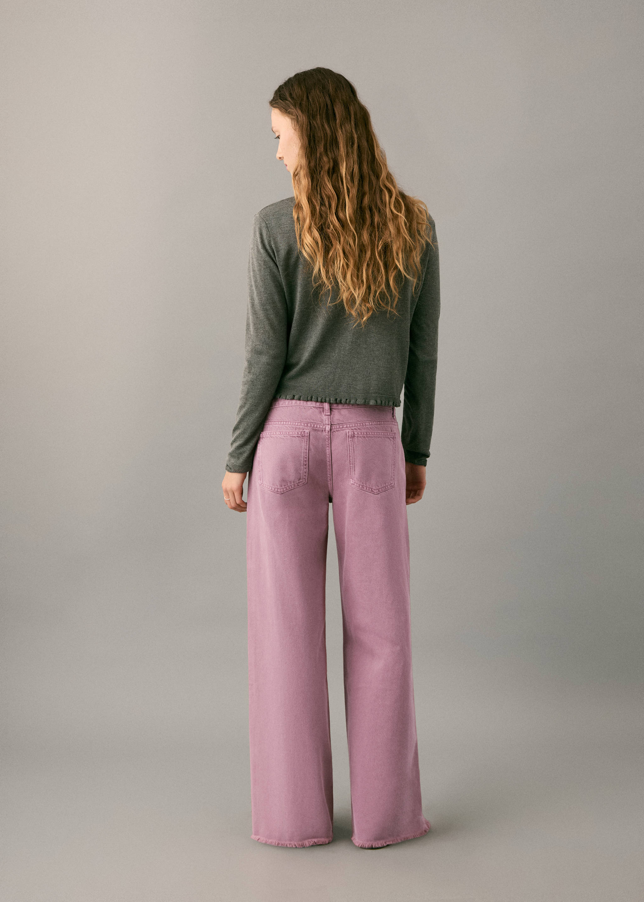 Low-waist jeans with seams - Reverse of the article