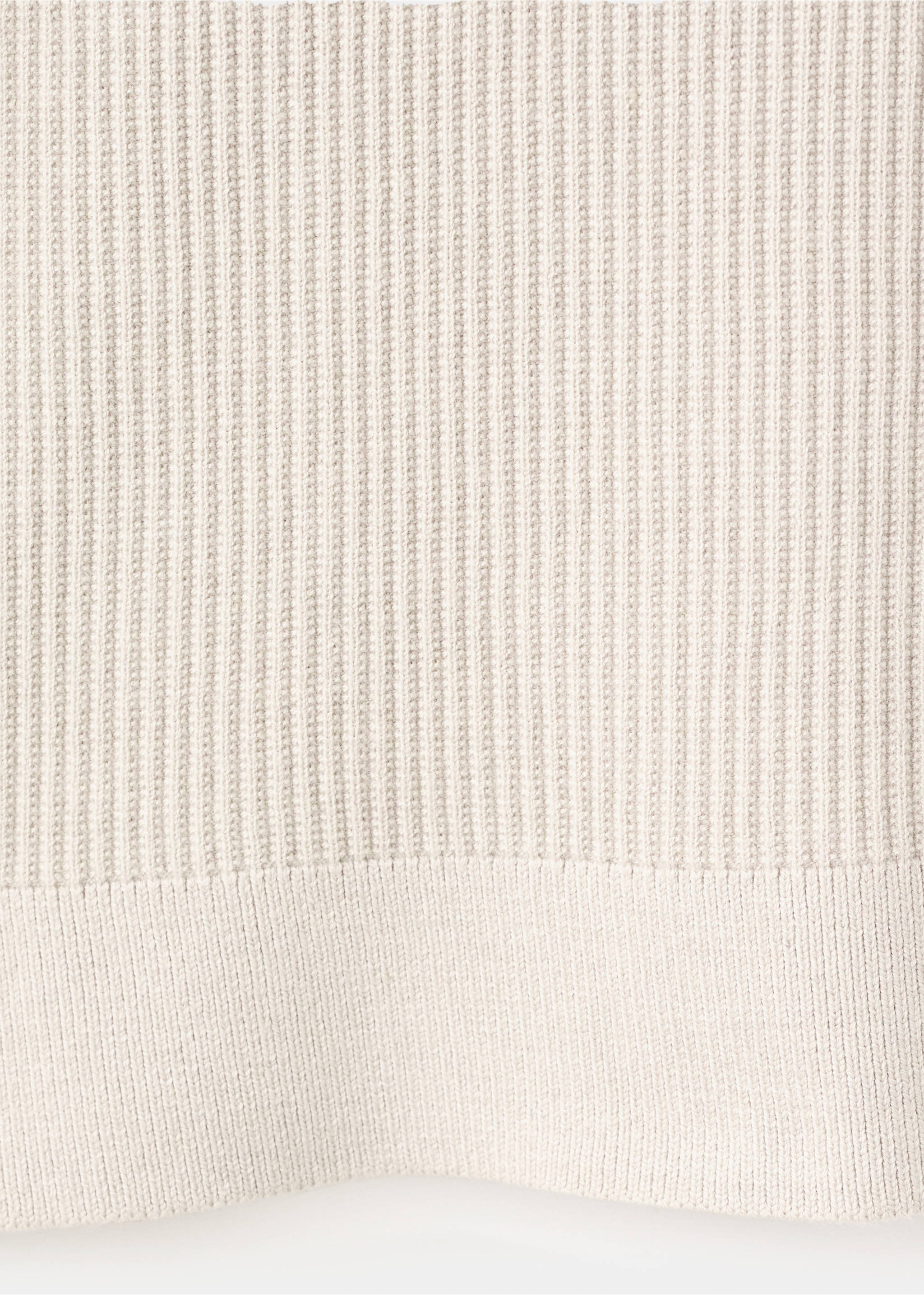 Jersey polo mezcla algodón canalé - Detalle del artículo 0, Beige. Ref: 27051282-00.