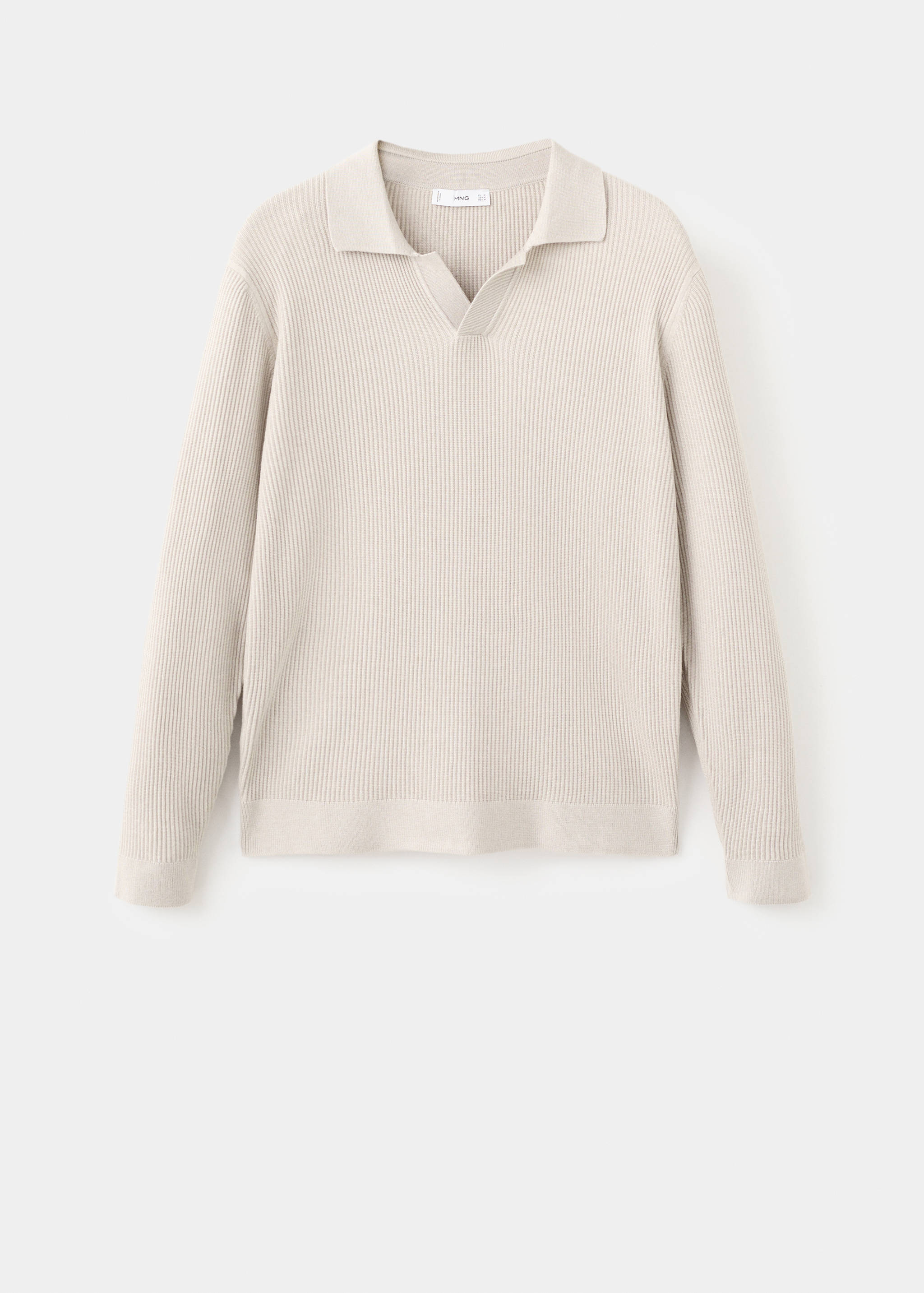 Jersey polo mezcla algodón canalé - Artículo sin modelo