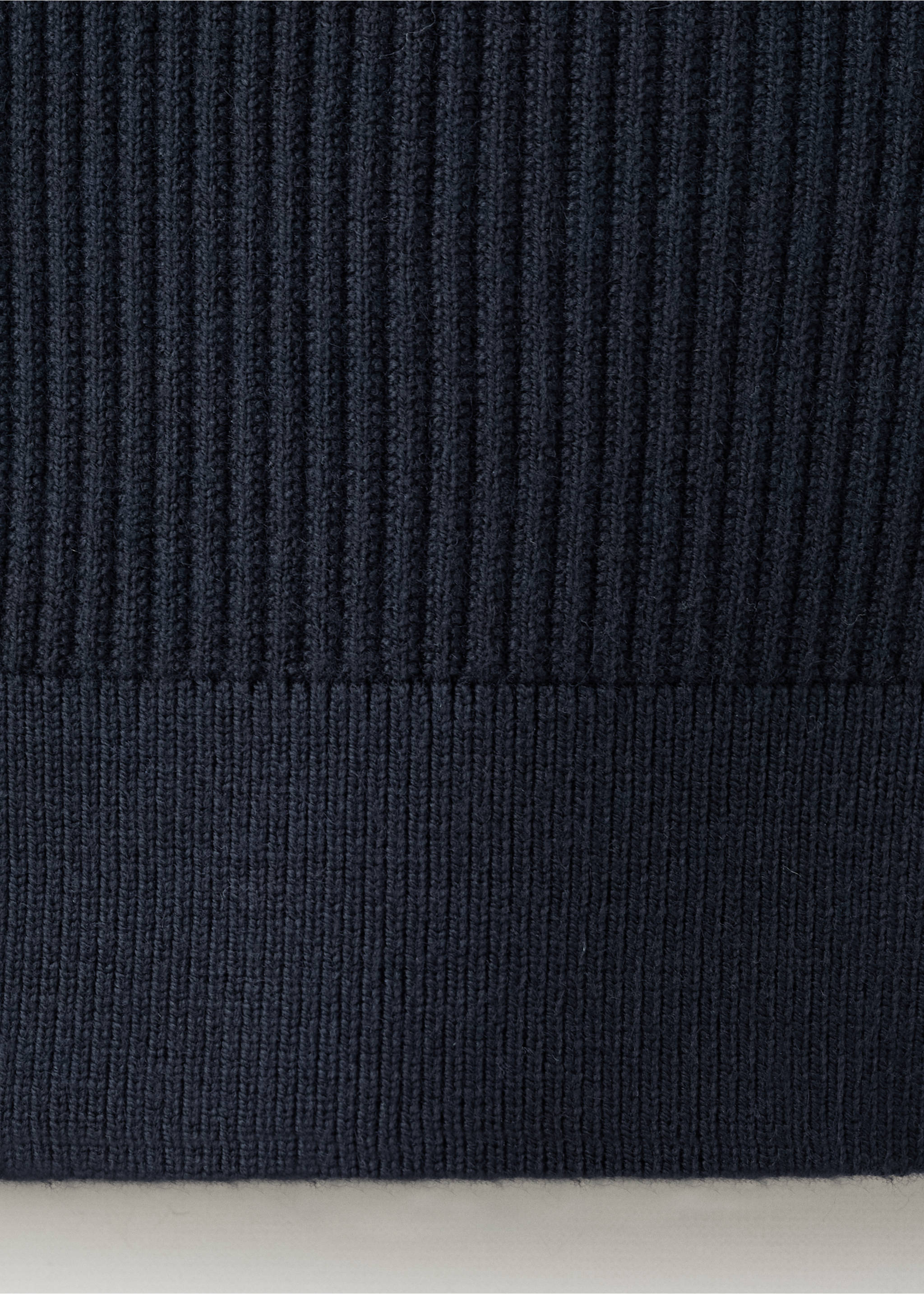 Jersey polo mezcla algodón canalé - Detalle del artículo 0, Azul marino. Ref: 27051282-00.