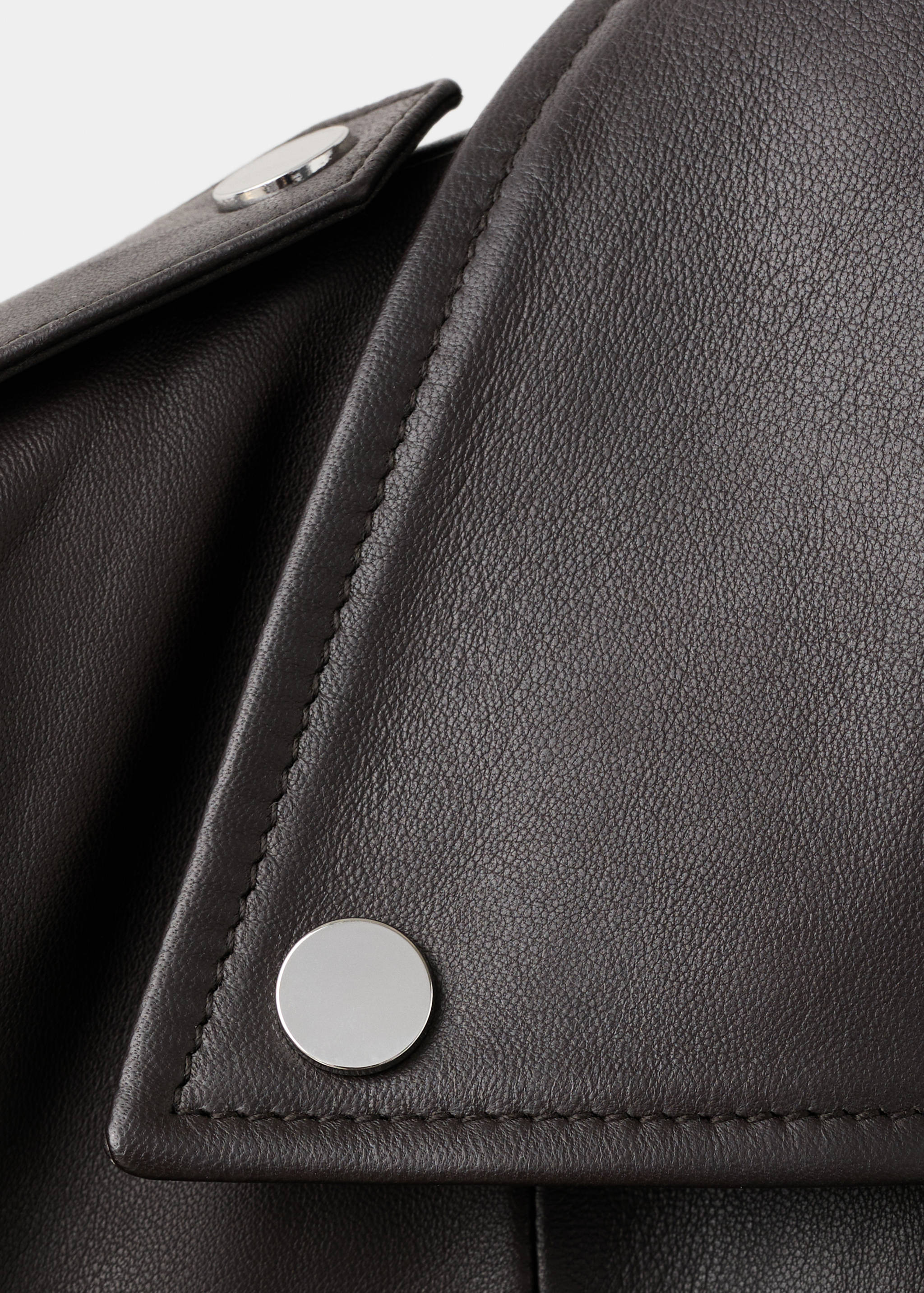 Leather biker jacket - Details of the article 8