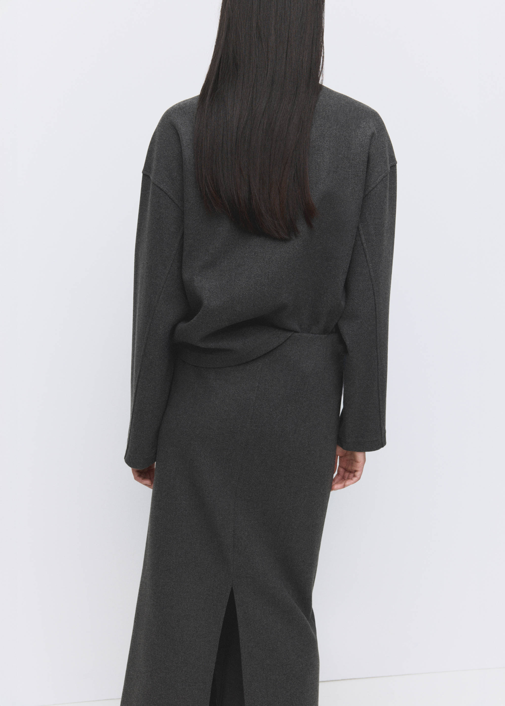 Turtleneck sweatshirt with zip - Reverse of the article