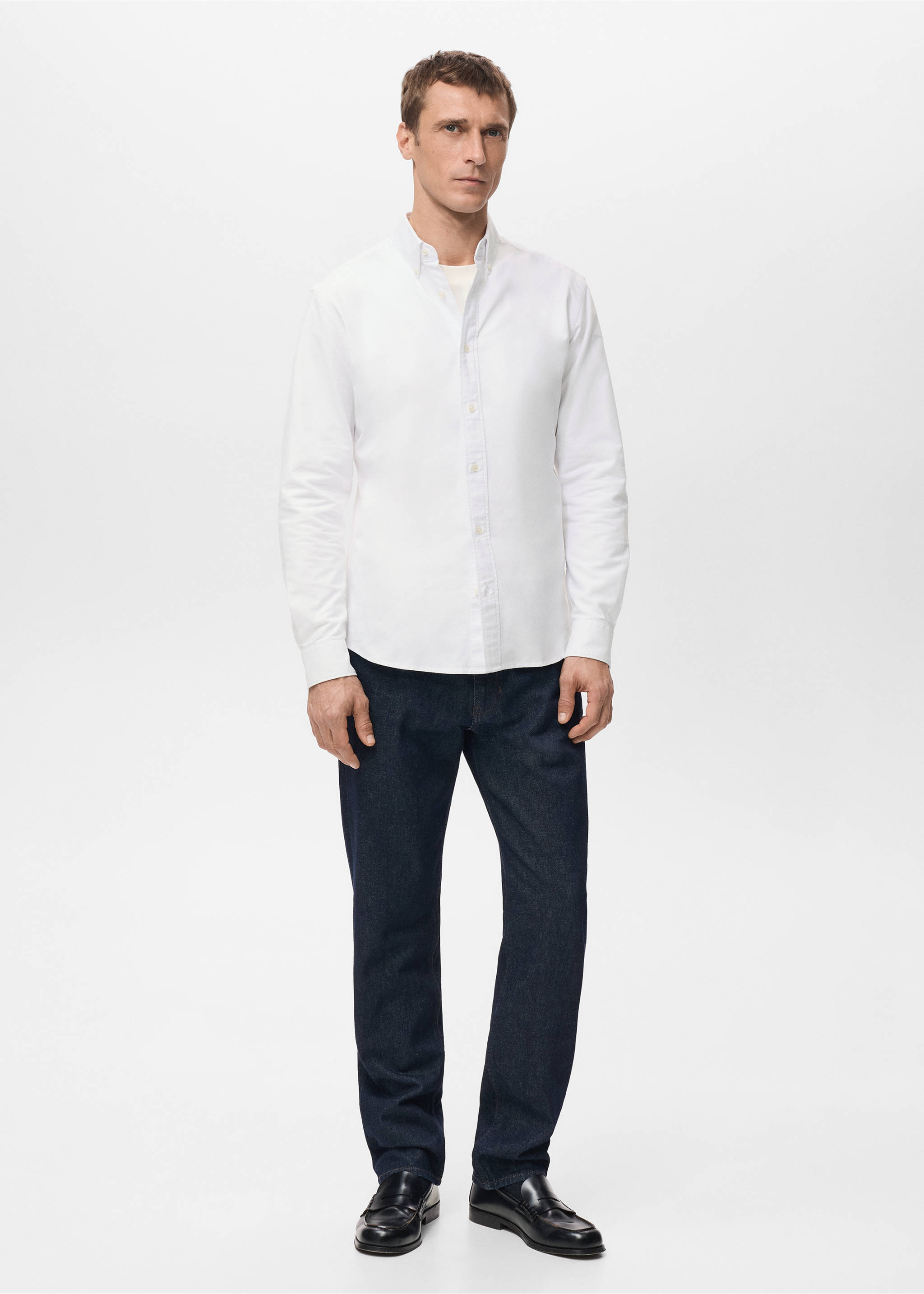 Chemise 100 % coton Oxford - Plan général, Blanc. Ref: 27051288-00.