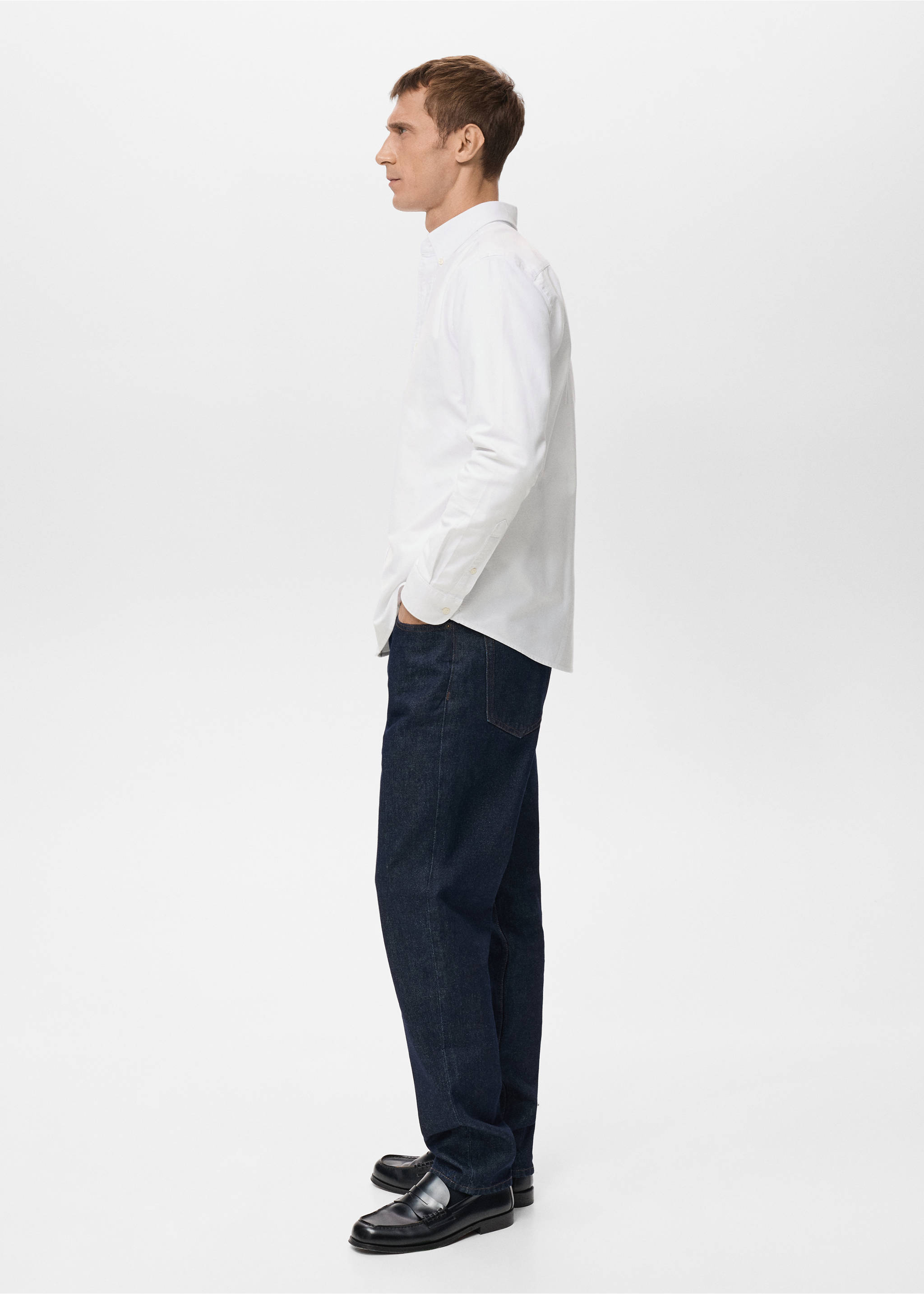 Chemise 100 % coton Oxford - Détail de l'article 1, Blanc. Ref: 27051288-00.