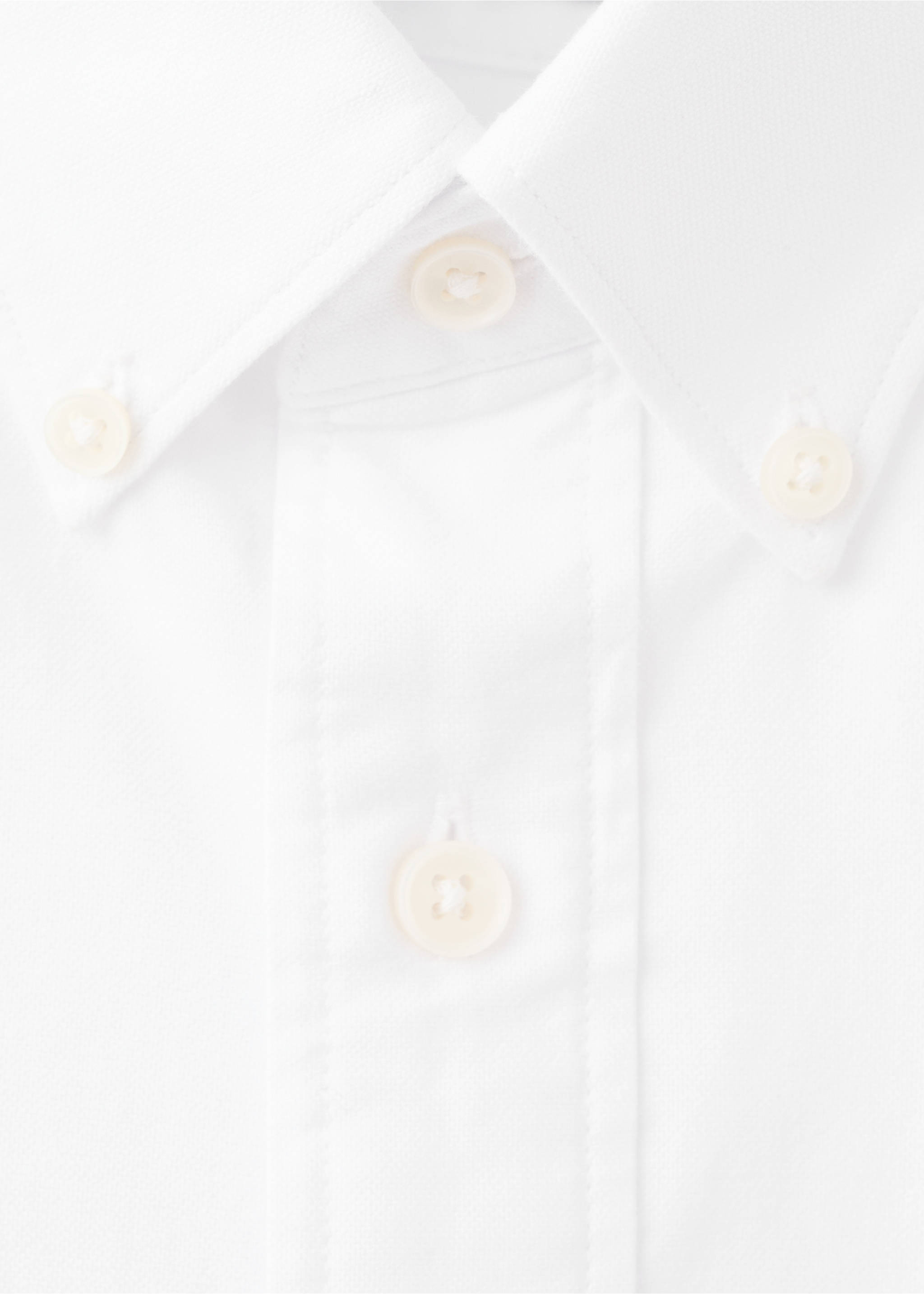 Chemise 100 % coton Oxford - Détail de l'article 8, Blanc. Ref: 27051288-00.