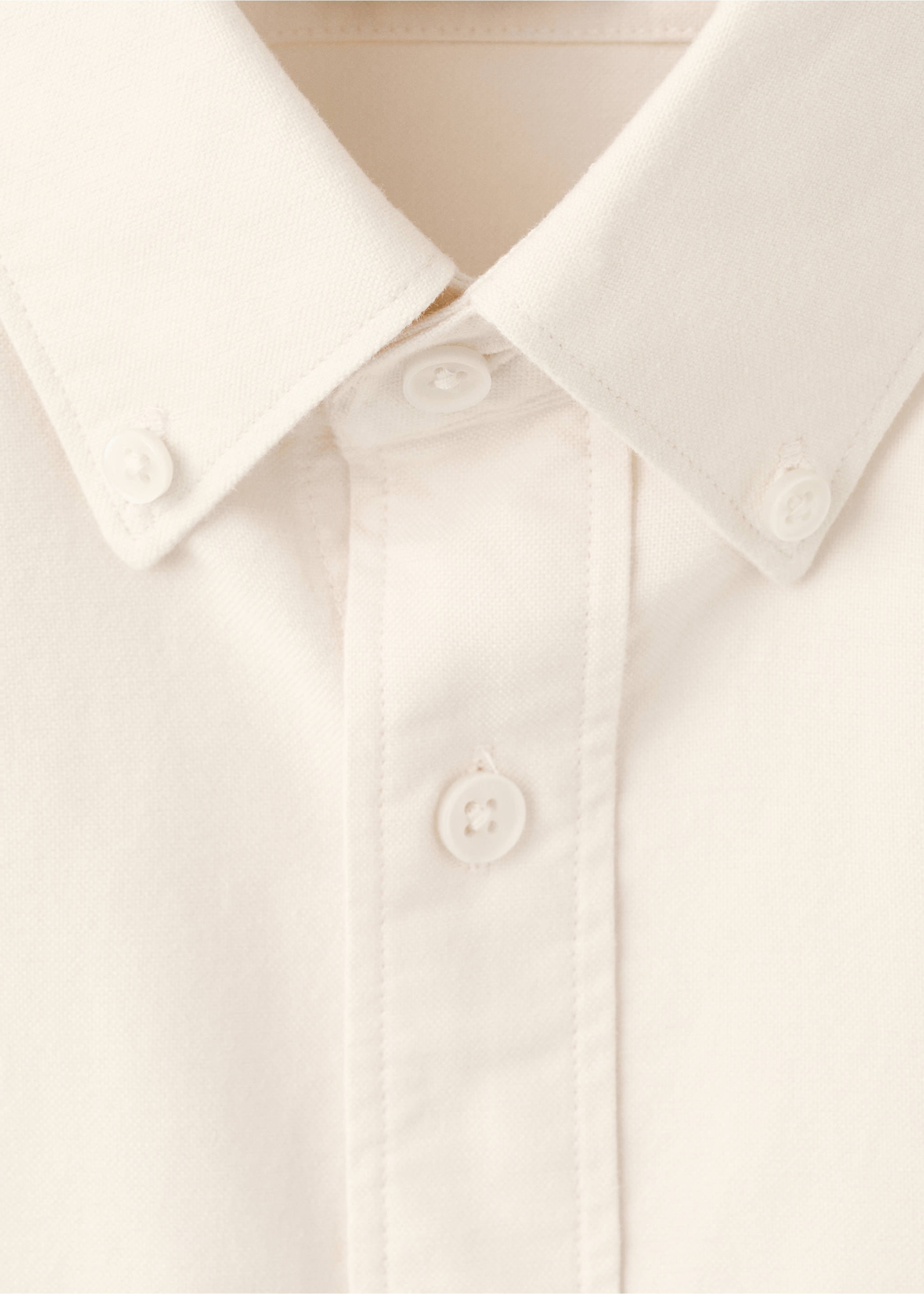 Chemise 100 % coton Oxford - Détail de l'article 8, Jaune pastel. Ref: 27051288-00.