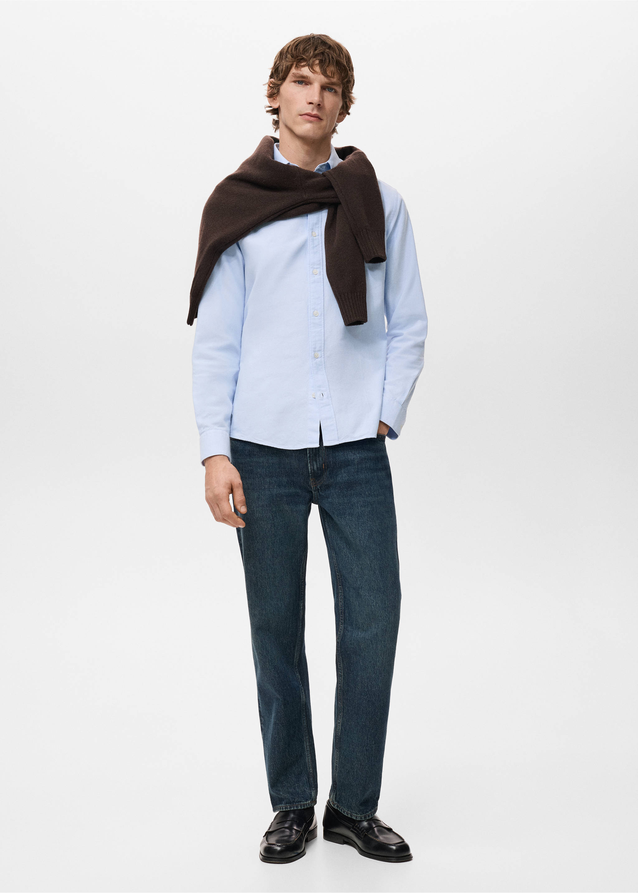 Chemise 100 % coton Oxford - Plan général, Bleu ciel. Ref: 27051288-00.