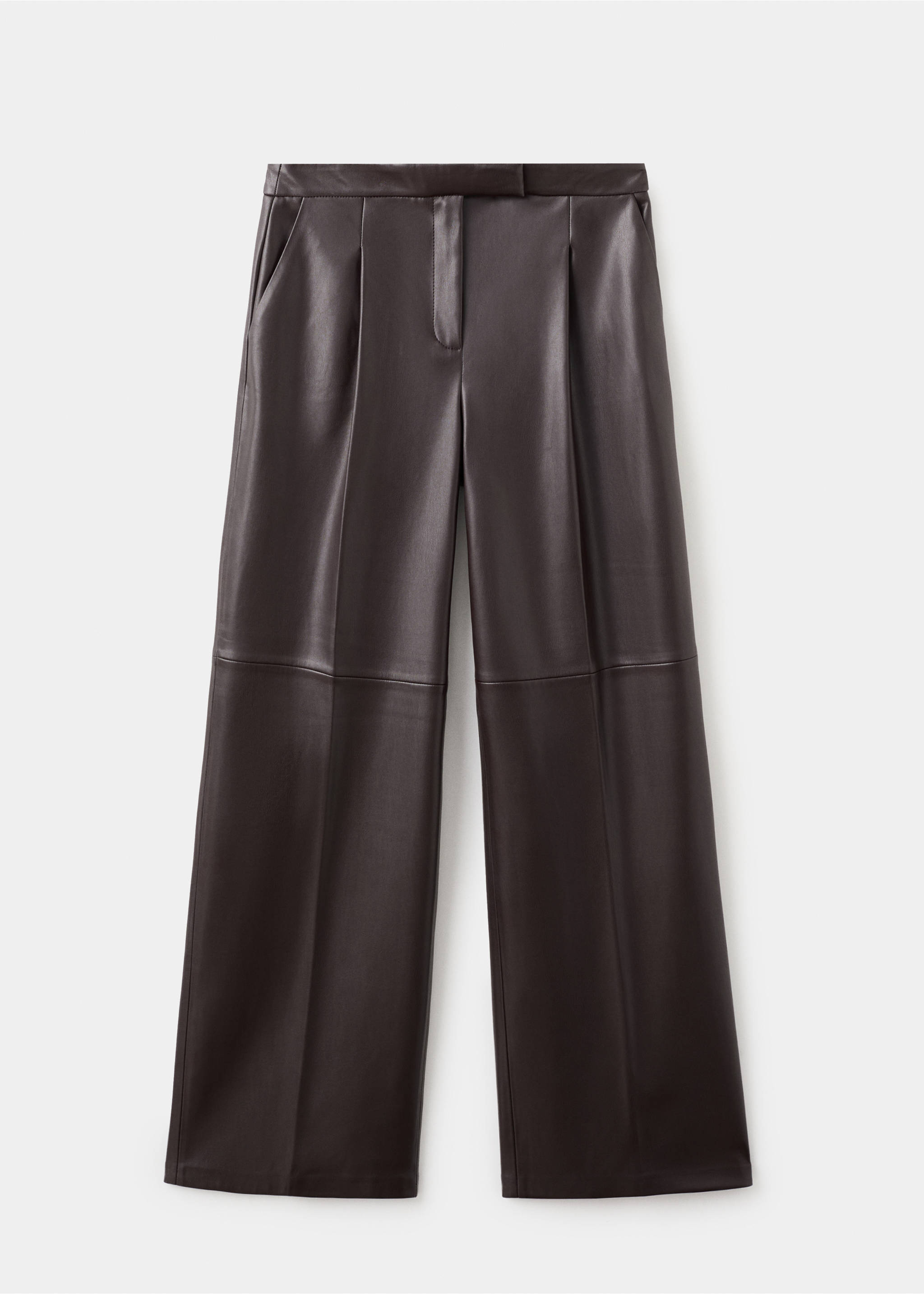 Штани wide leg з ефектом шкіри - Товар без моделі, Шоколад. Ref: 27051290-00.