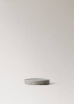 Travertine-effect resin soap dish — Light/Pastel Grey 5