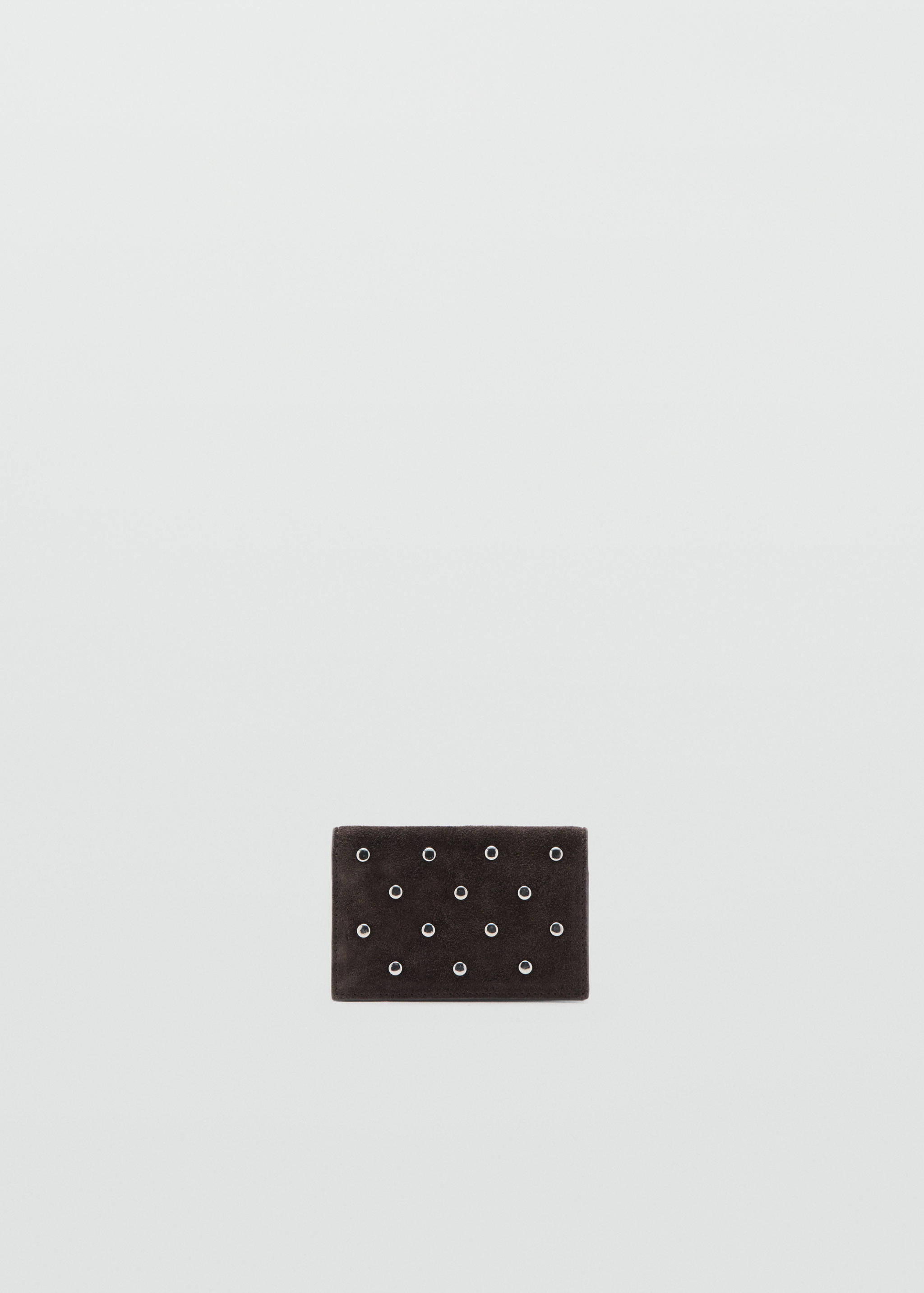 Замшевый картхолдер с декоративными заклепками - Изделие без модели