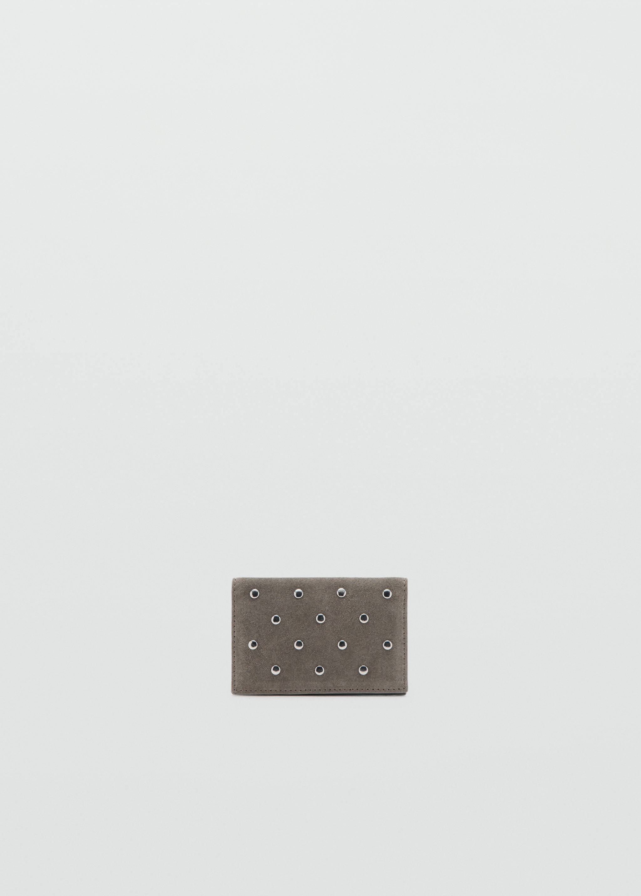 Suede cardholder with studs - Article without model