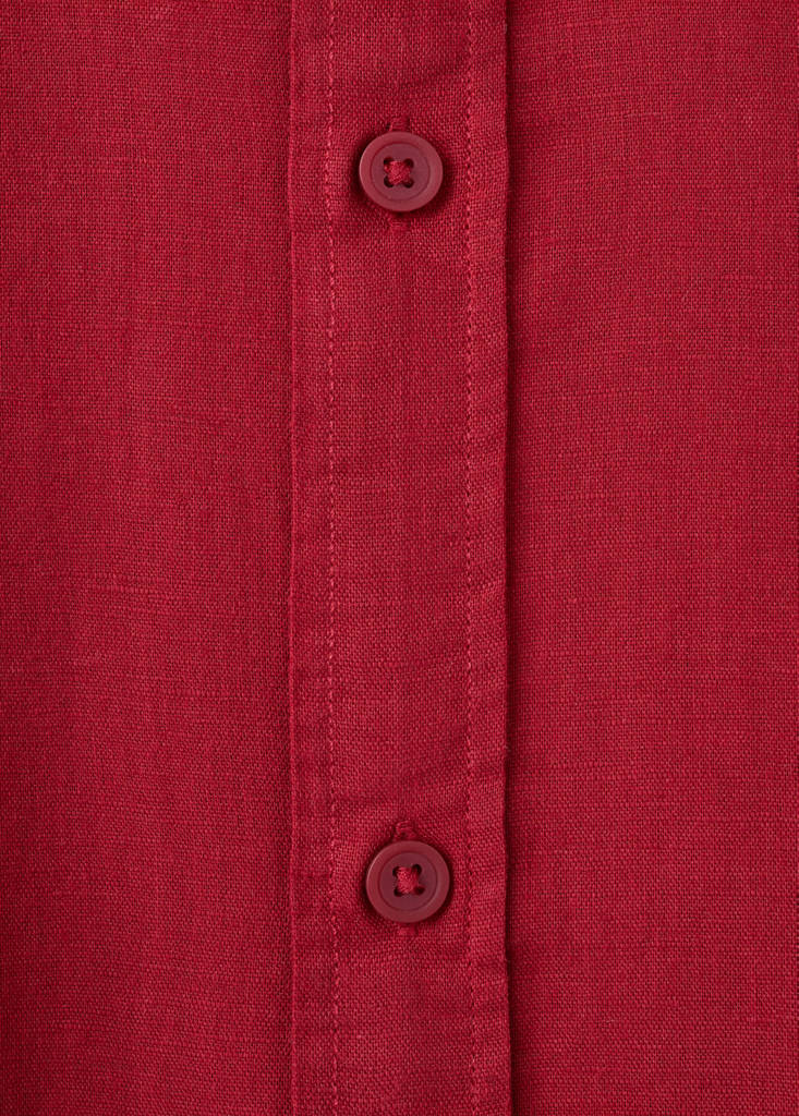 Short sleeved cotton shirt — Red