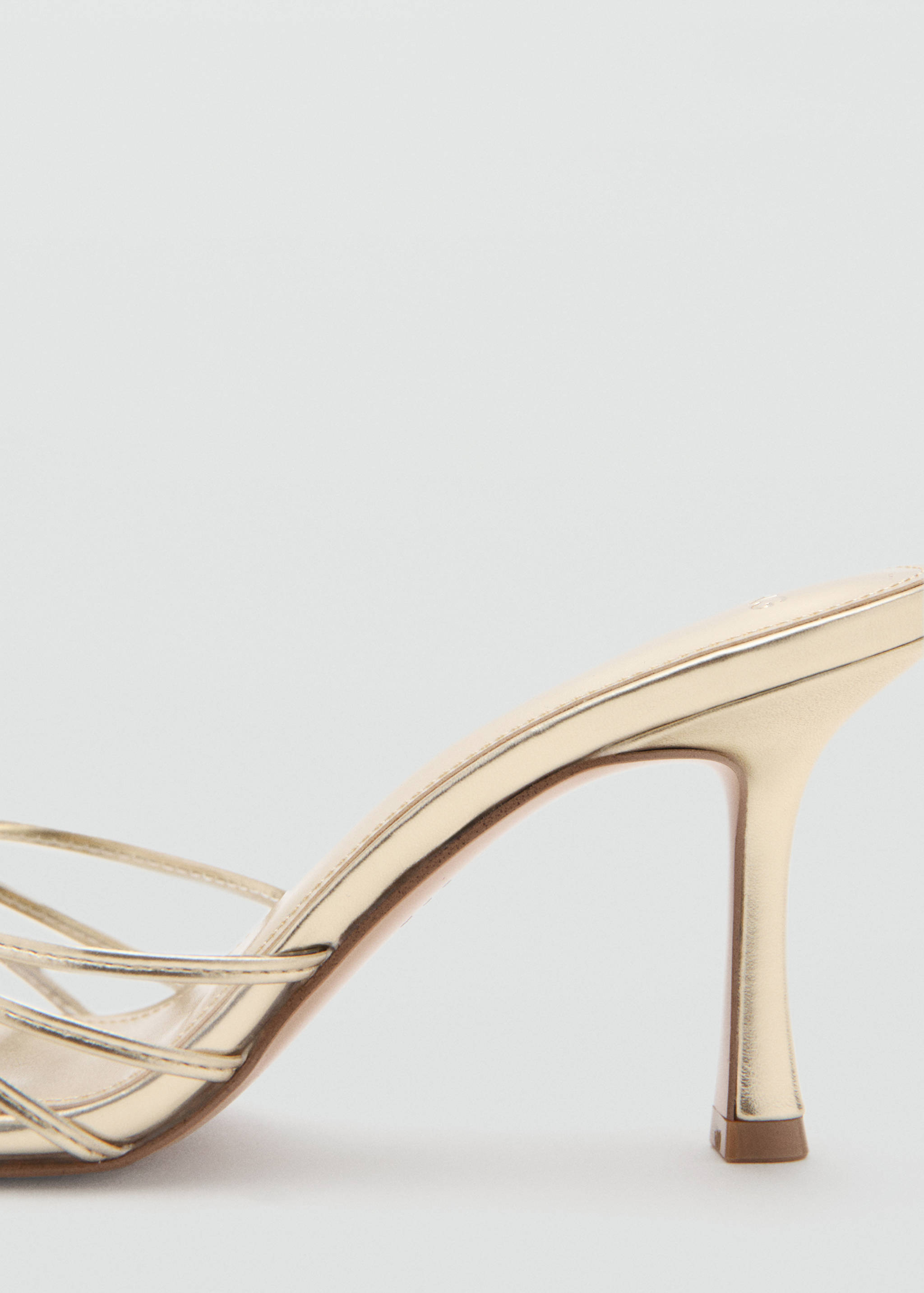 Metallic strappy heeled sandal - Details of the article 1