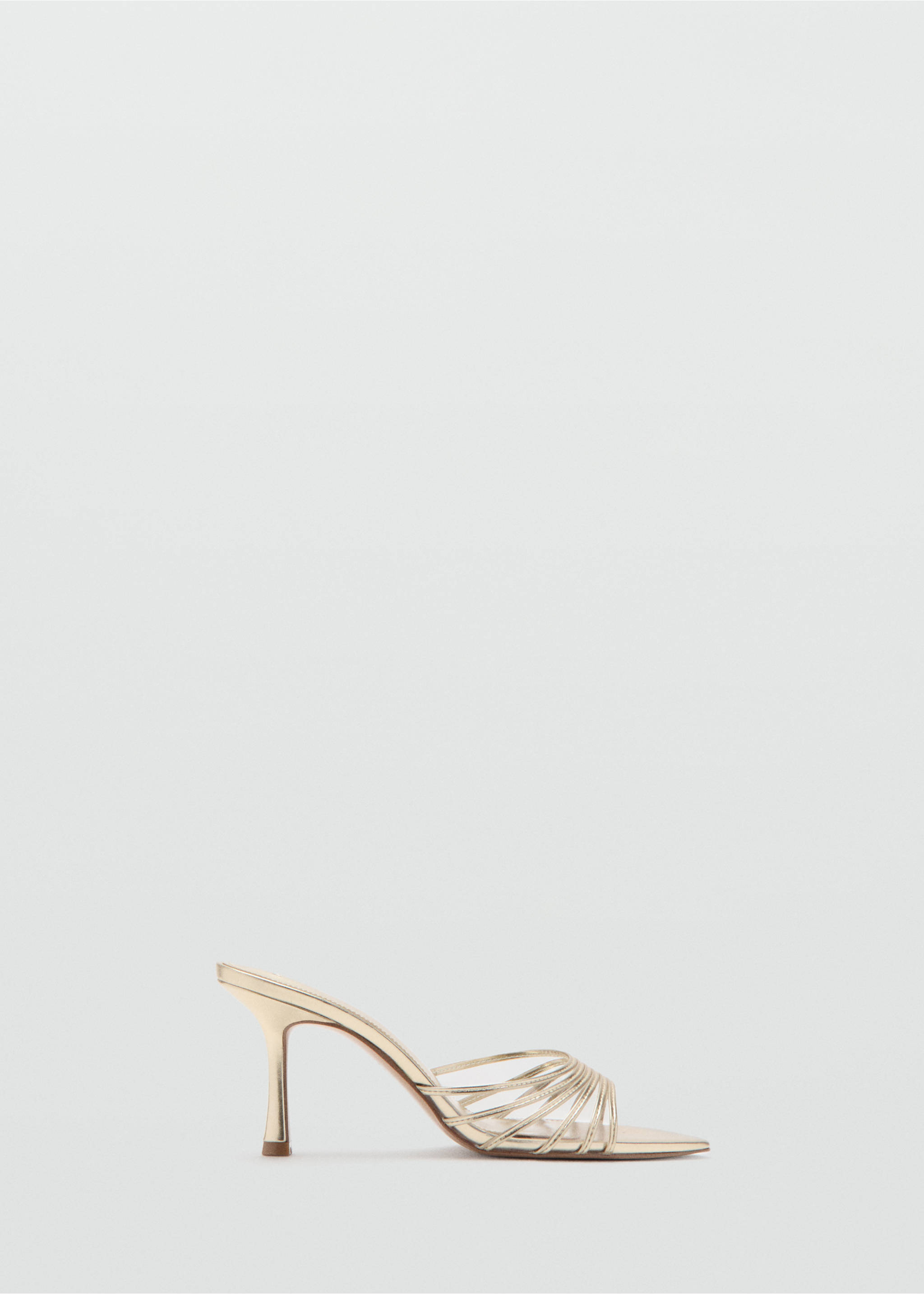 Metallic strappy heeled sandal - Article without model, Gold. Ref: 27051301-00.