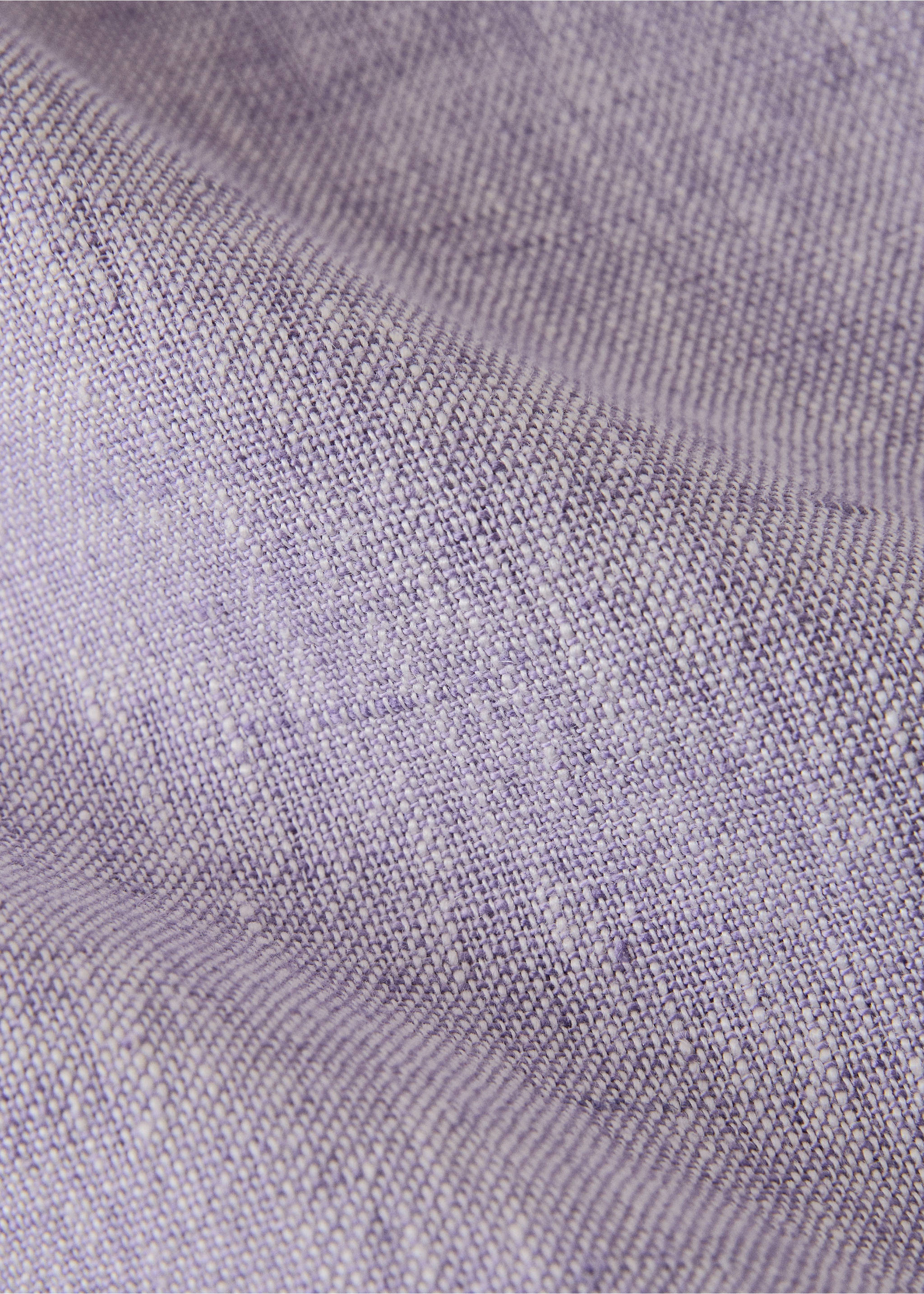 Tischdecke aus 100 % Leinen mit Melange-Effekt für 6 bis 8 Personen - Detail des Artikels 2, Lila. Ref: 27051310-00.