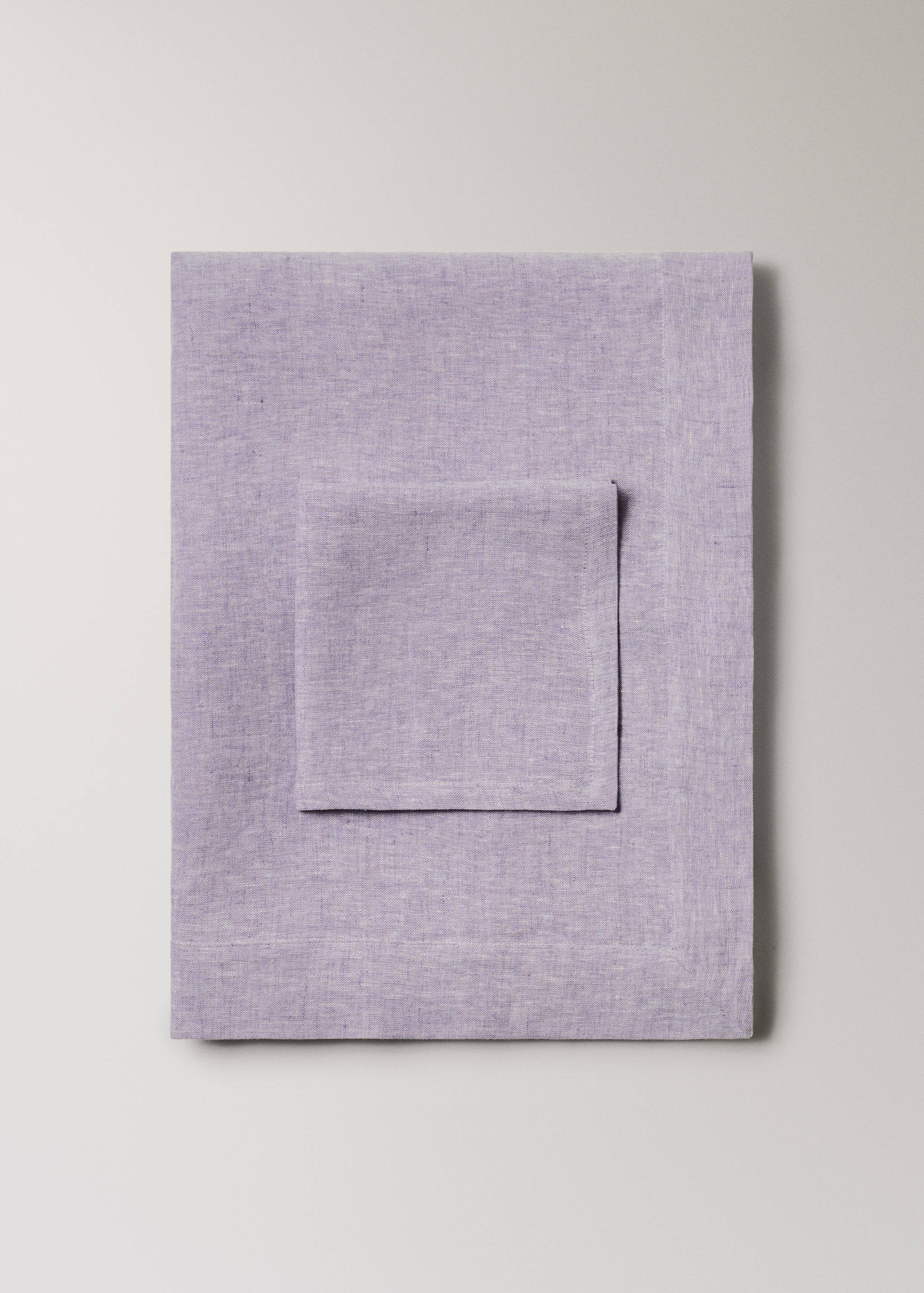 100% linen melange effect tablecloth for 6 to 8 guests - Details of the article 3