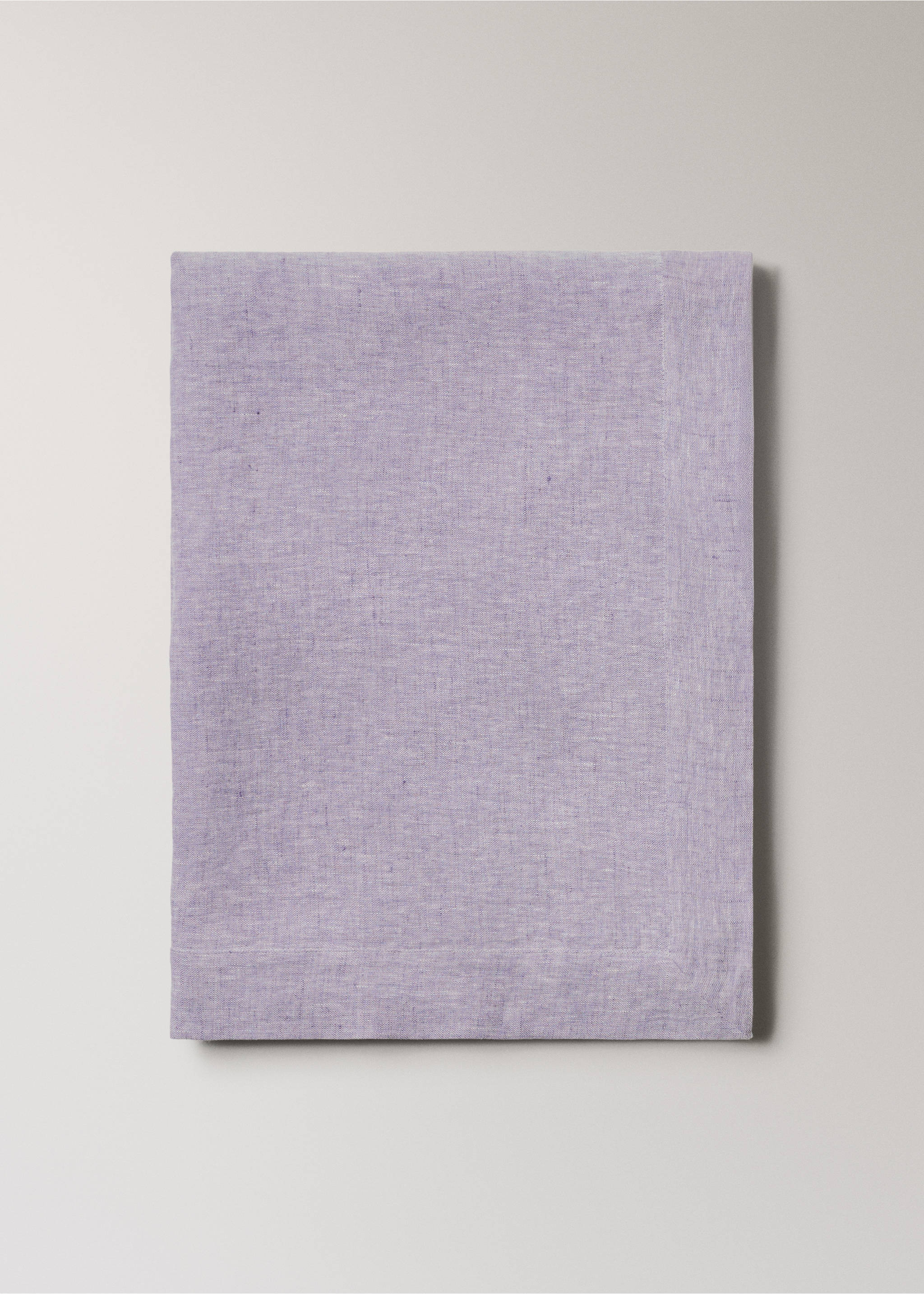 100% linen melange effect tablecloth for 6 to 8 guests - Article without model, Lilac. Ref: 27051310-00.