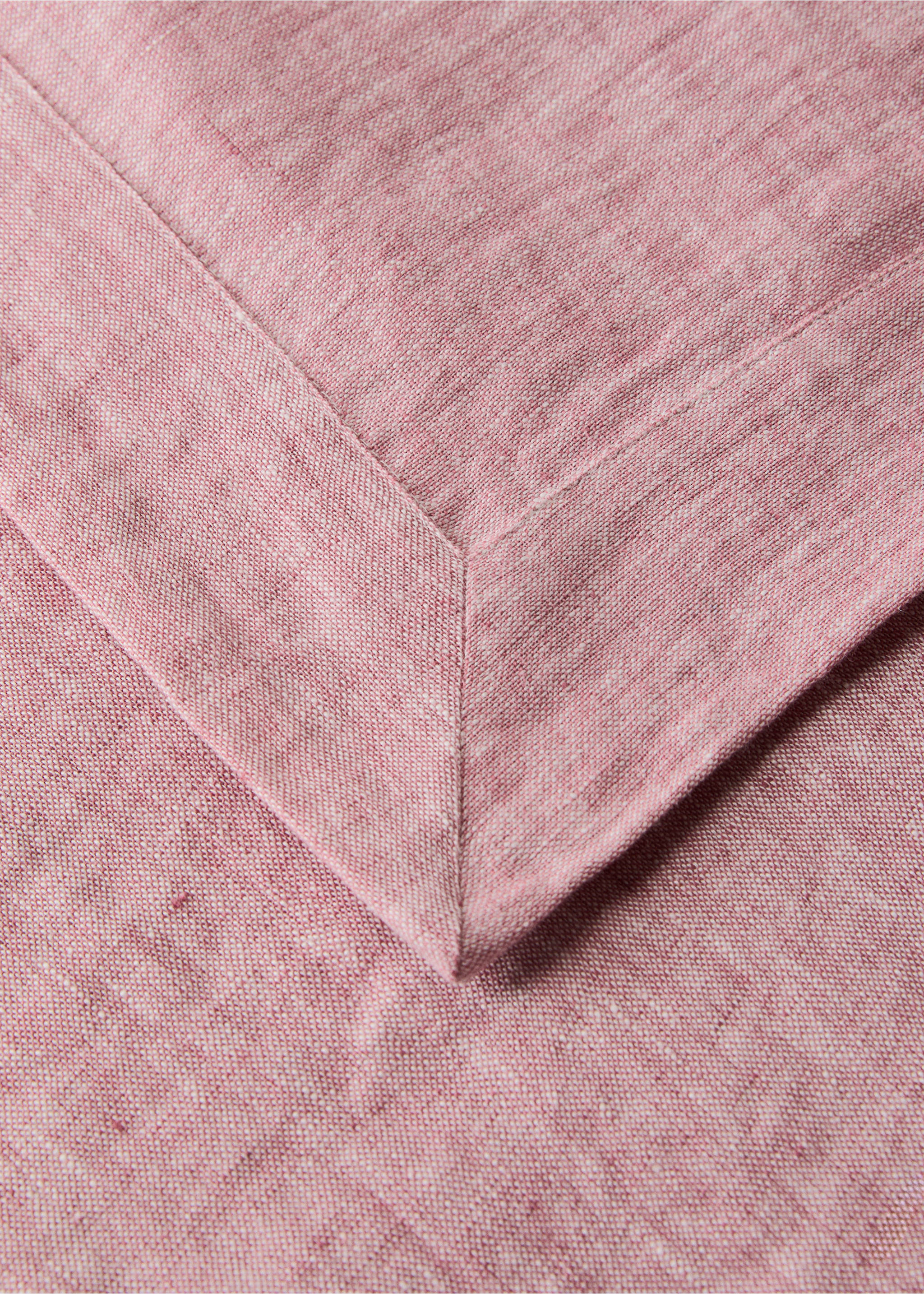 Tischdecke aus 100 % Leinen mit Melange-Effekt für 6 bis 8 Personen - Detail des Artikels 1, Rosa. Ref: 27051310-00.