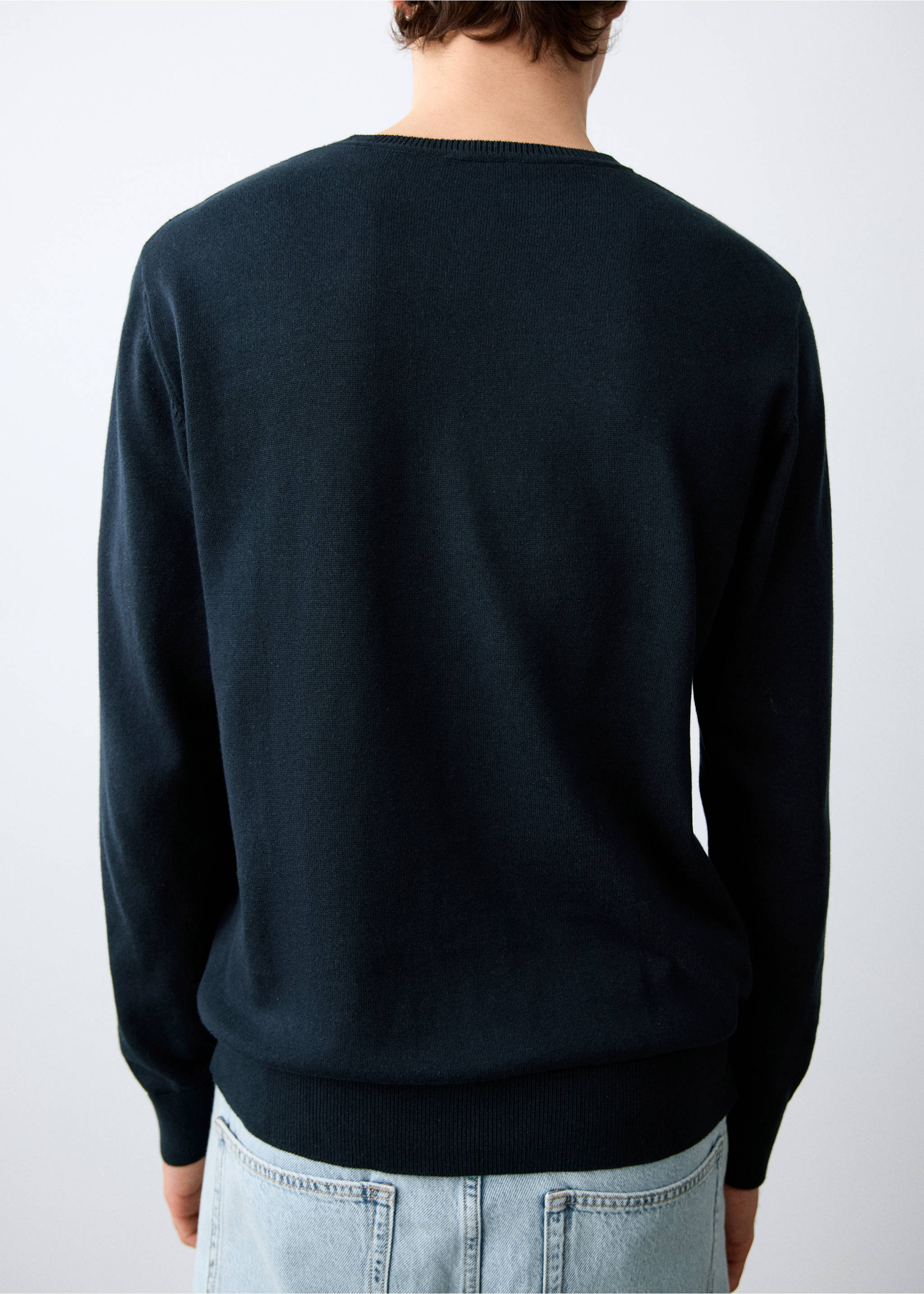 Jersey punto algodón - Reverso del artículo, Azul marino. Ref: 27051311-00.