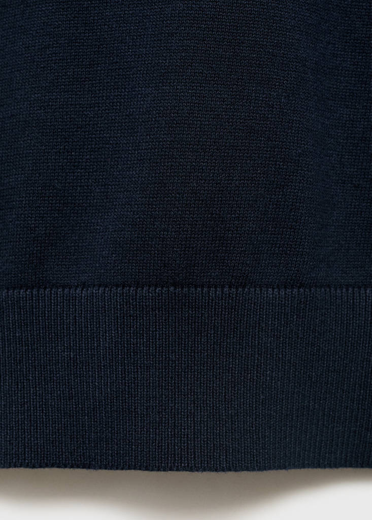 Knitted cotton sweater — Navy