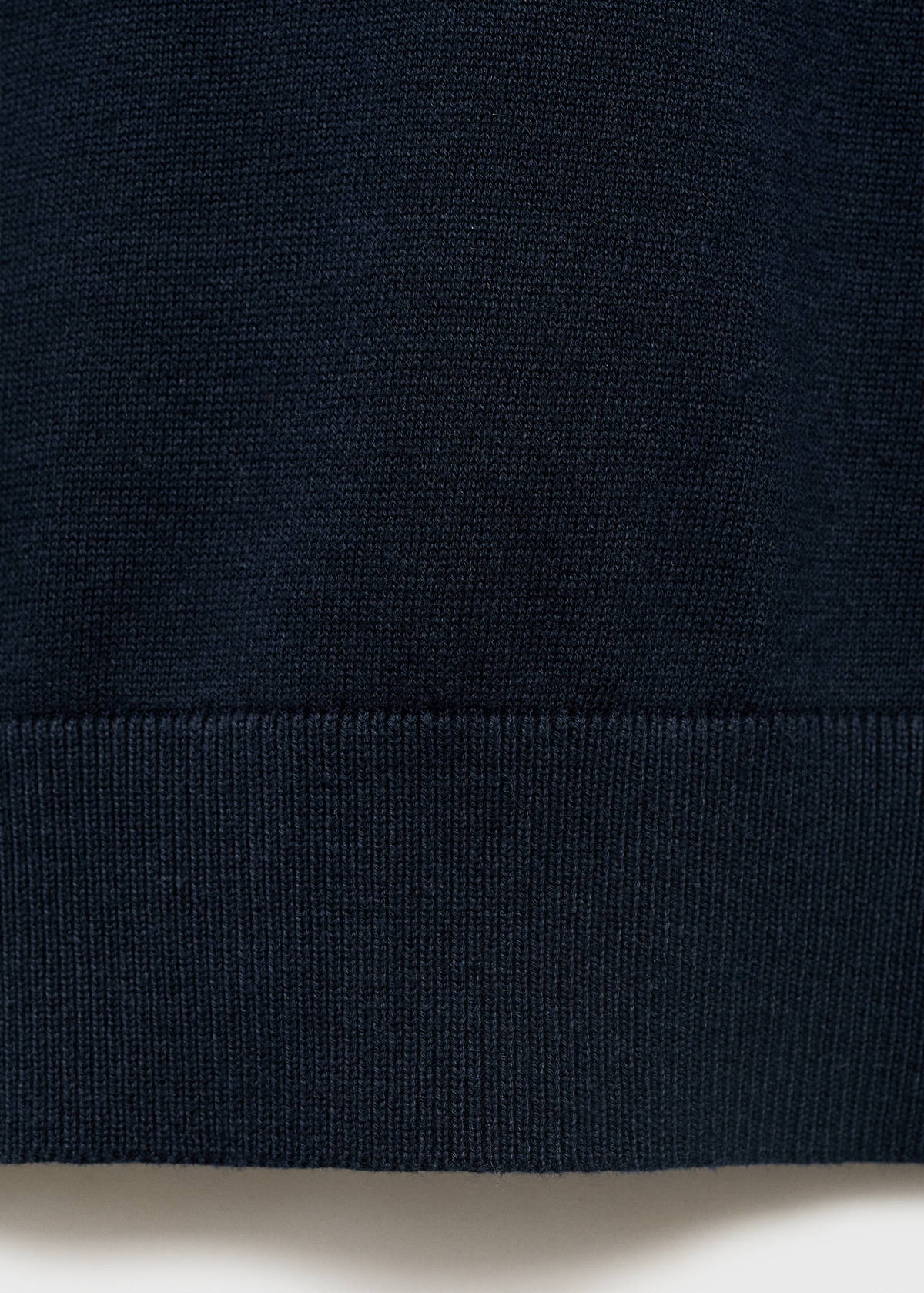 Knitted cotton sweater — Navy