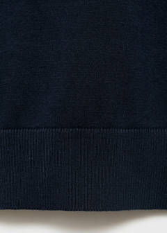 Knitted cotton sweater — Navy 7