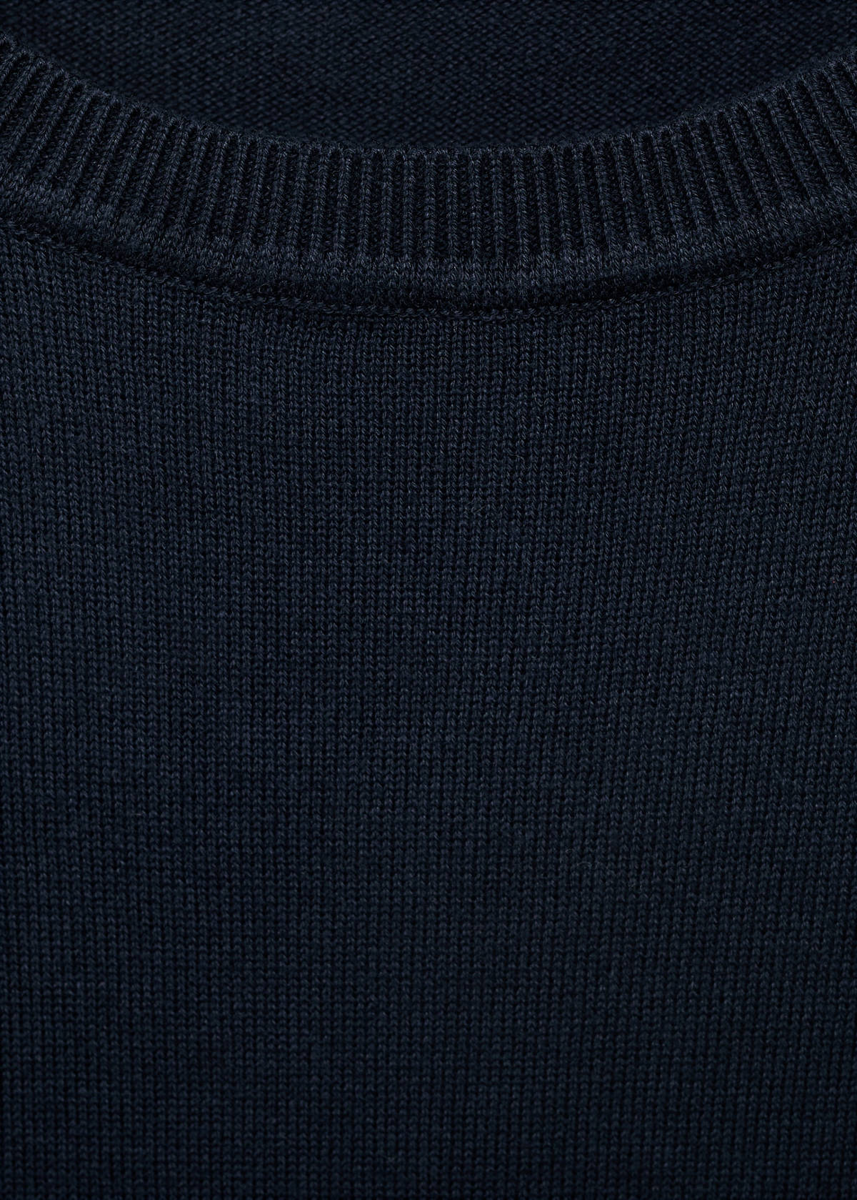 Knitted cotton sweater — Navy