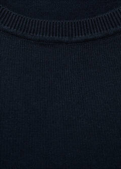Knitted cotton sweater — Navy 9