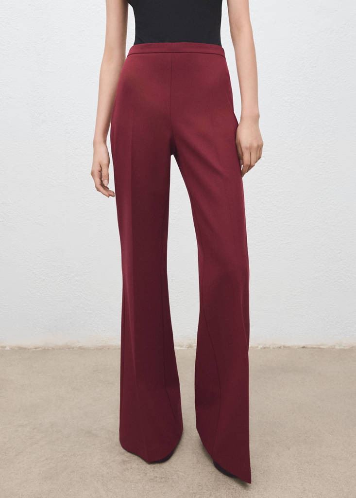 Wide leg suit trousers