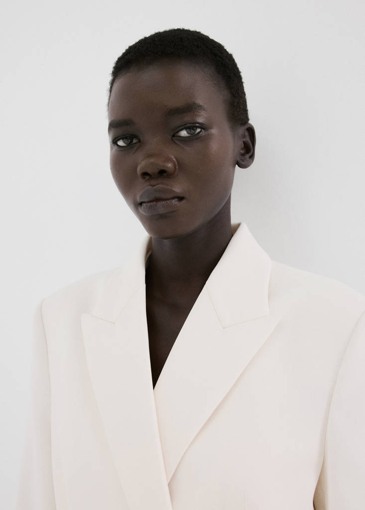 Suit jacket with belt — Vanilla