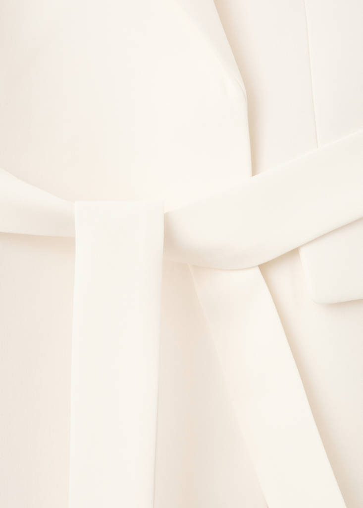 Suit jacket with belt — Vanilla