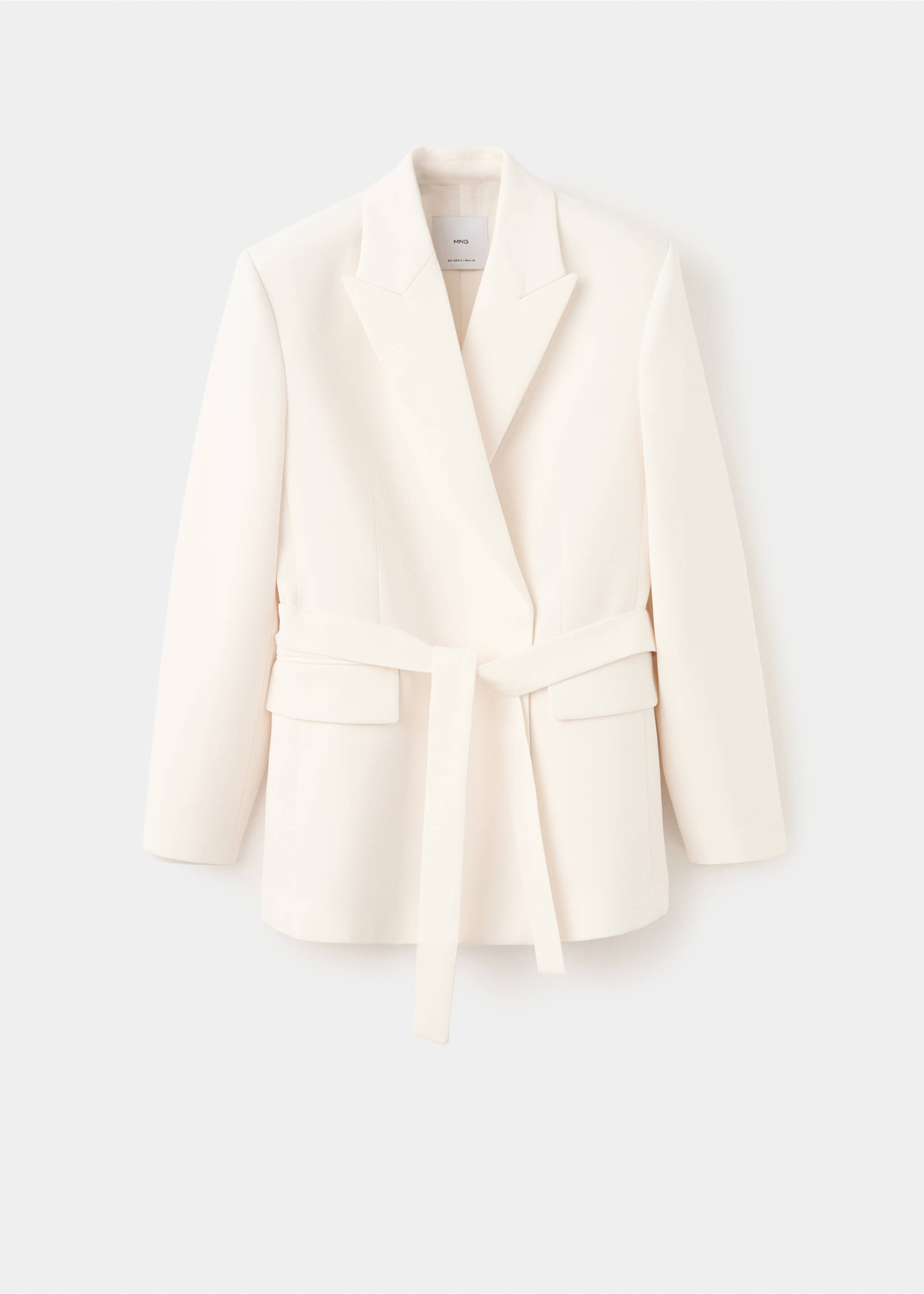 Suit jacket with belt - Article without model, Vanilla. Ref: 27051320-00.