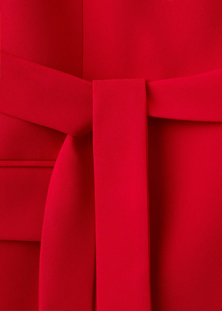 Suit jacket with belt — Red