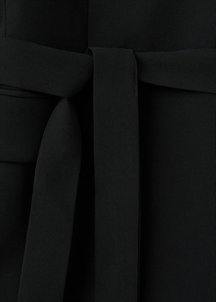 Suit jacket with belt — Black